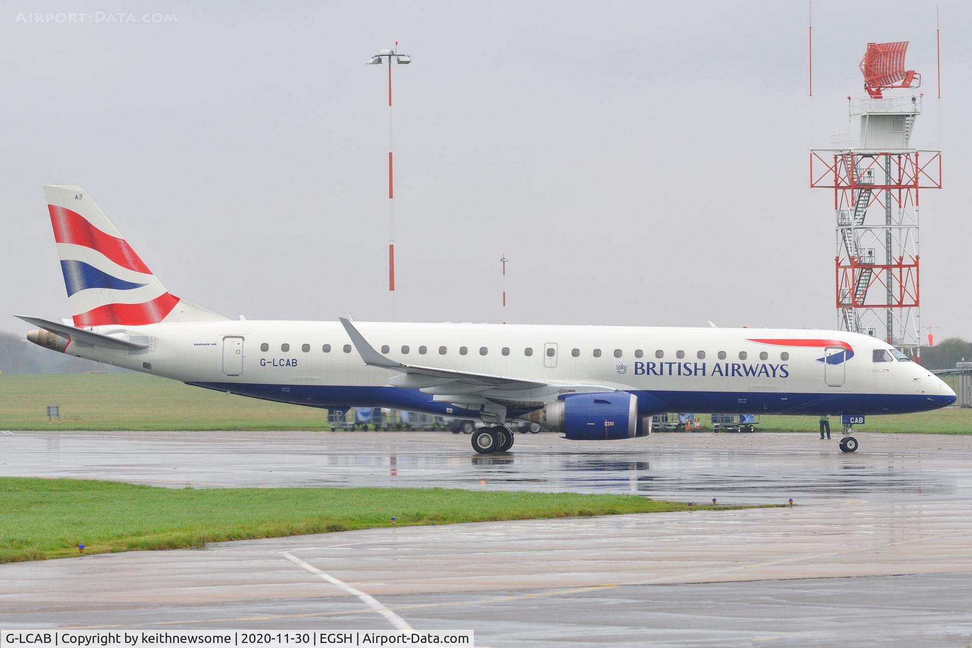 G-LCAB, 2011 Embraer 190SR (ERJ-190-100SR) C/N 19000465, Returning from test flight.