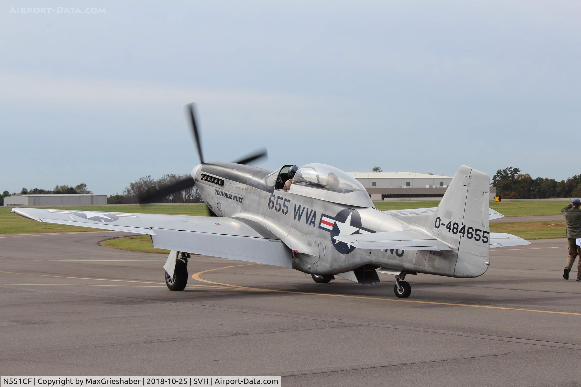 N551CF, 1944 North American TF-51D Mustang C/N 122-44511, N551CF @ SVH