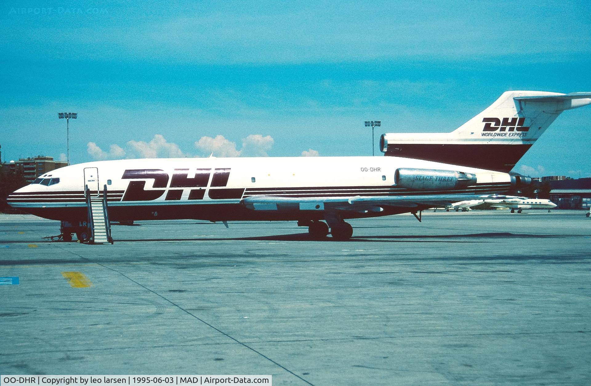 OO-DHR, 1967 Boeing 727-35(F) C/N 19834, Madrid 3.6.1995