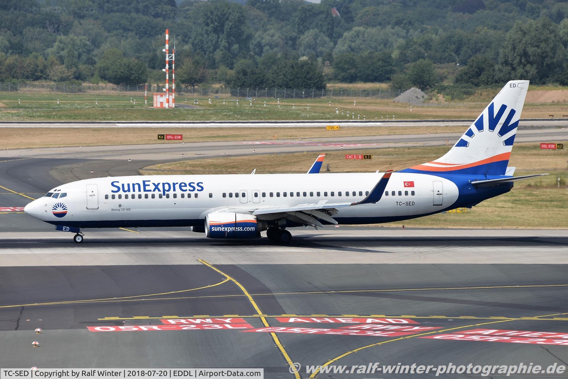 TC-SED, 2000 Boeing 737-8CX C/N 28617, Boeing 737-8CX(W) - XQ SXS SunExpress - 32361 - TC-SED - 20.07.2018 - DUS