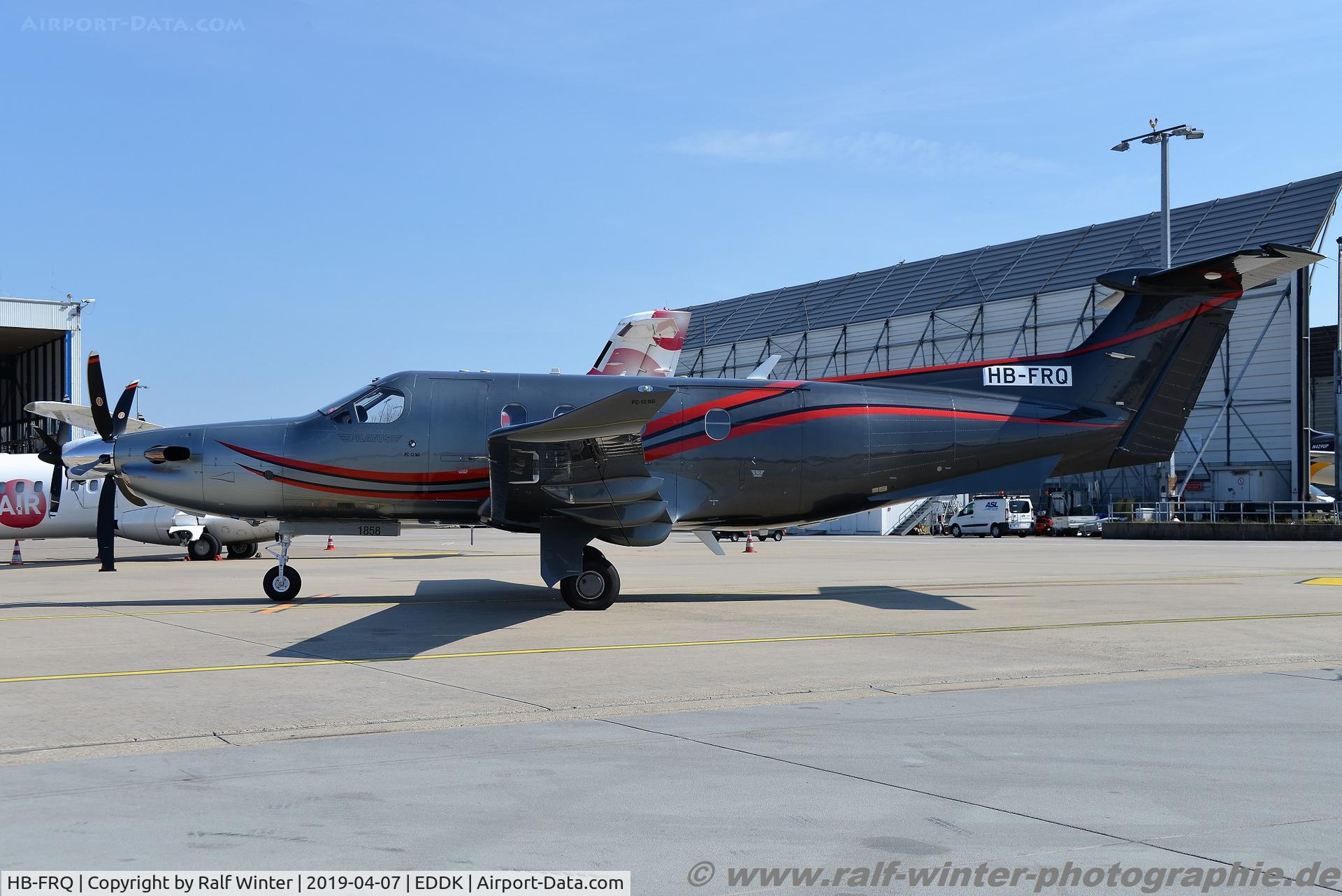 HB-FRQ, Pilatus PC-12-47 ENG C/N 1858, Pilatus PC-12-47ENG - Pilatus Flugzeugwerke - 1858 - HB-FRQ - 07.04.2019 - CGN