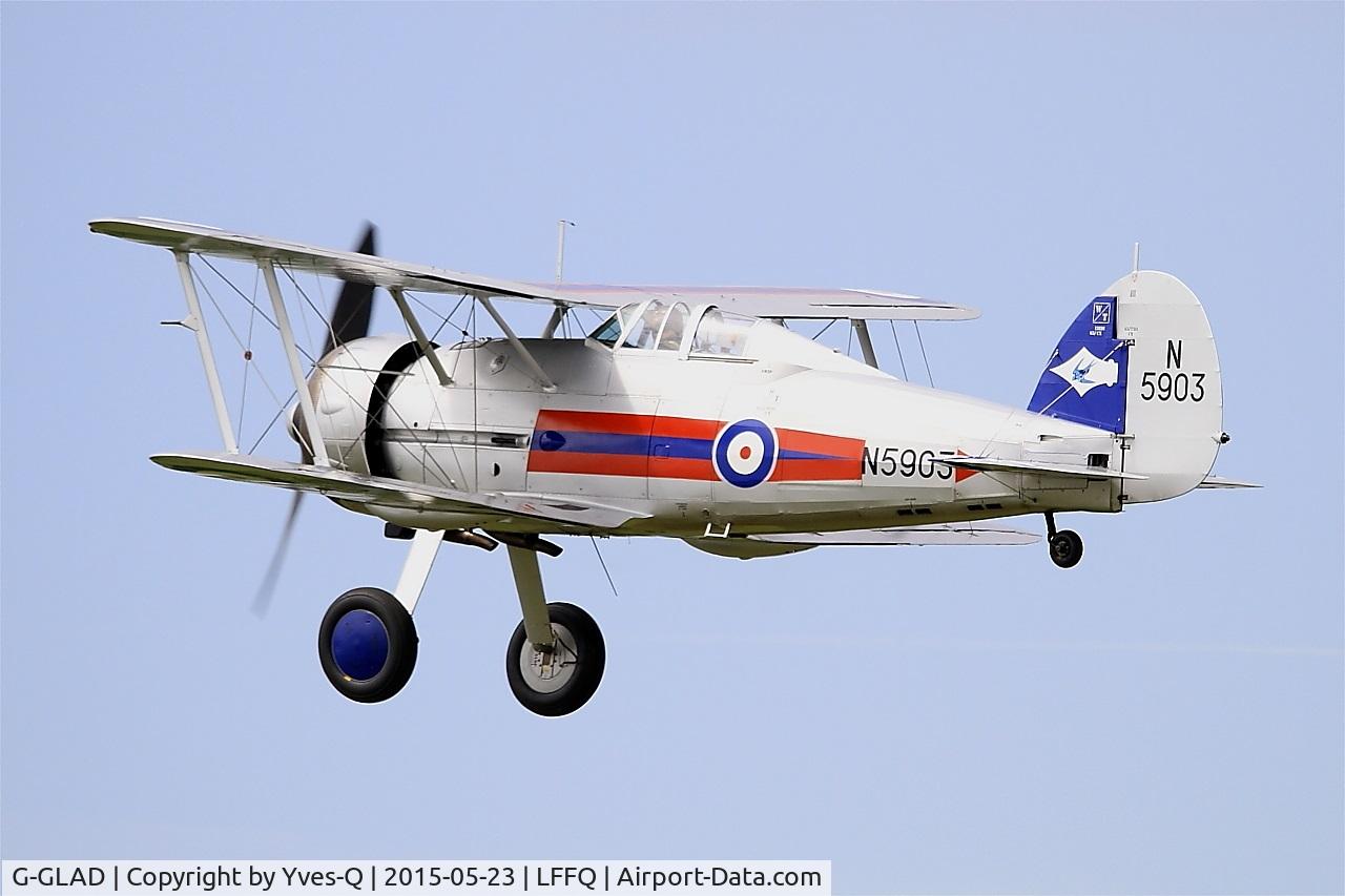 G-GLAD, 1939 Gloster Gladiator Mk2 C/N G5/75751, Gloster Gladiator II, On display, La Ferté-Alais (LFFQ) Air show 2015
