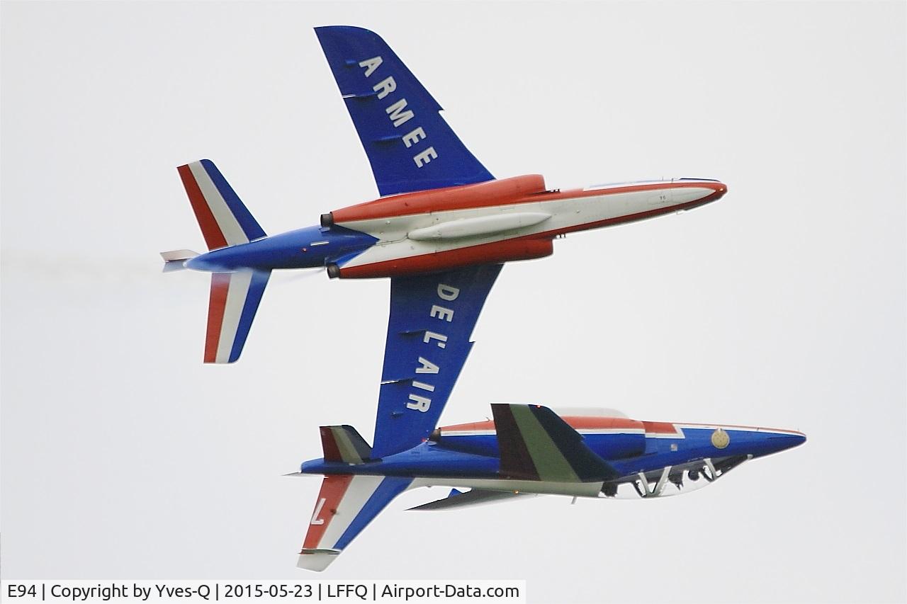 E94, Dassault-Dornier Alpha Jet E C/N E94, Dassault Dornier Alphajet, Patrouille de France, On display, La Ferté-Alais airfield (LFFQ) Airshow 2015