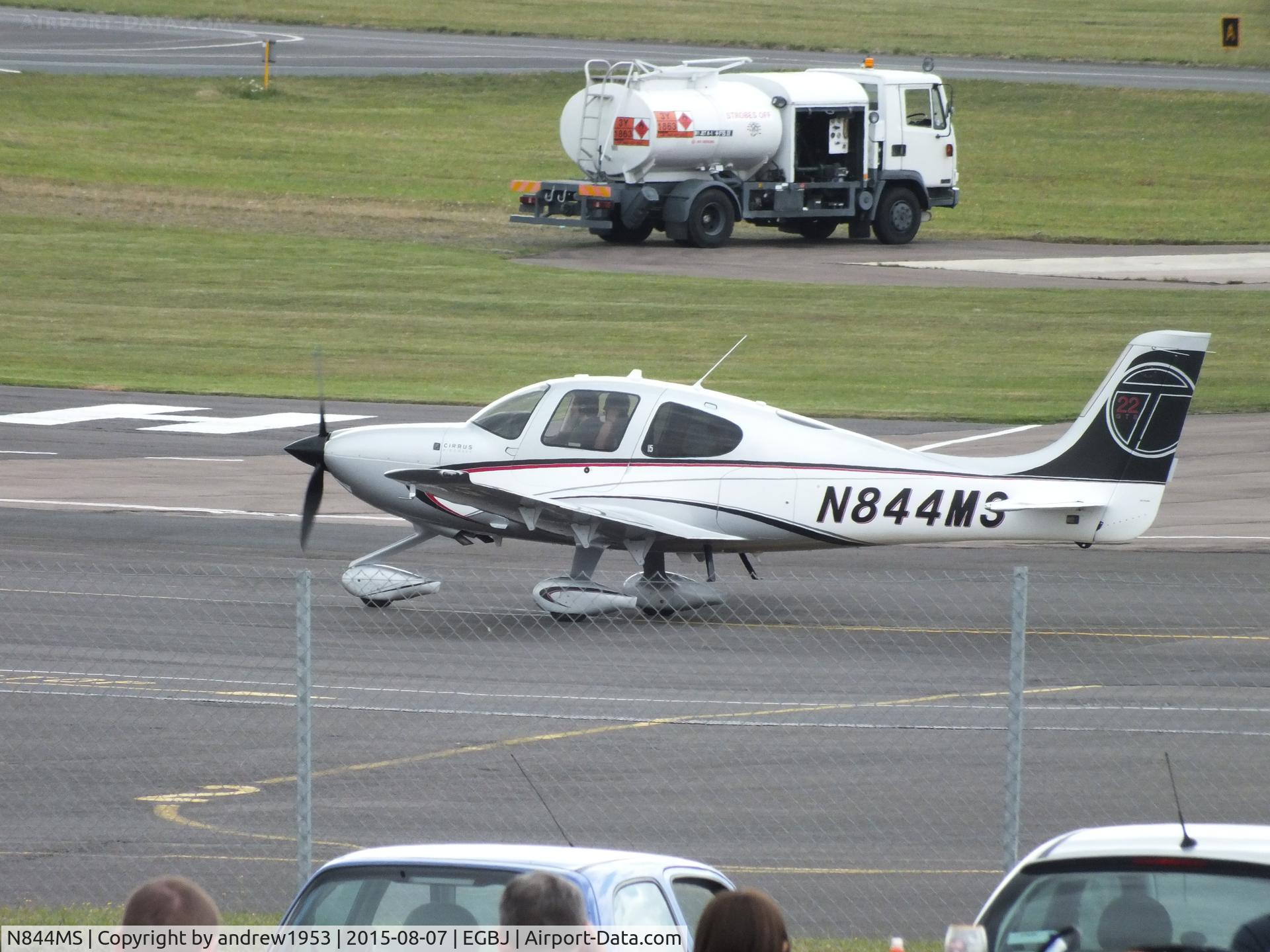N844MS, 2013 Cirrus SR22T C/N 0630, N844MS at Gloucestershire Airport.