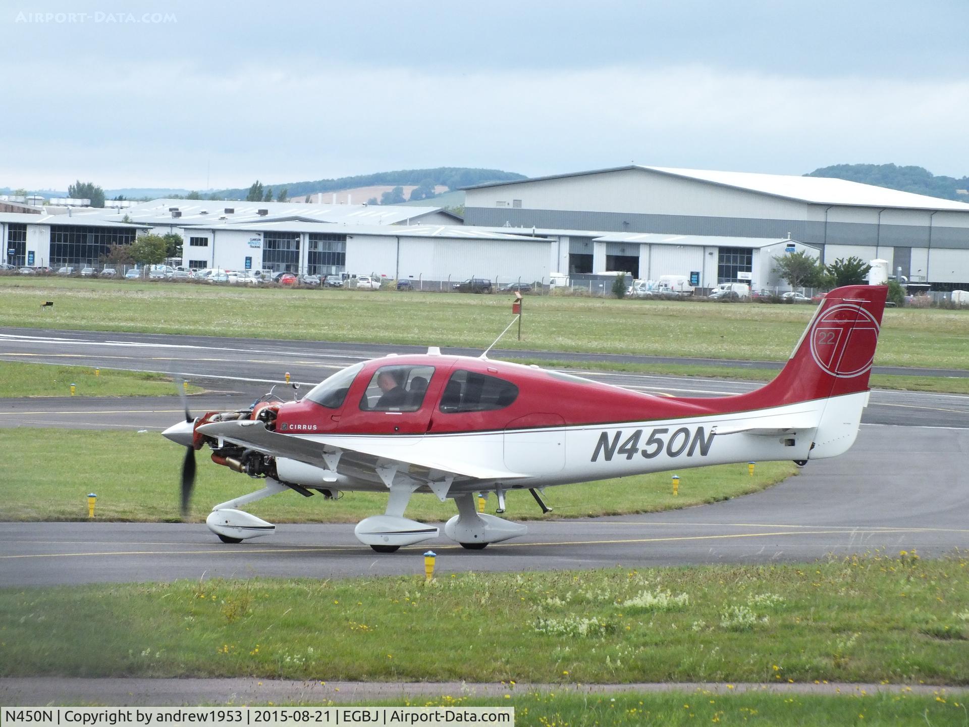 N450N, Cirrus SR22T C/N 0121, N450N at Gloucestershire Airport.