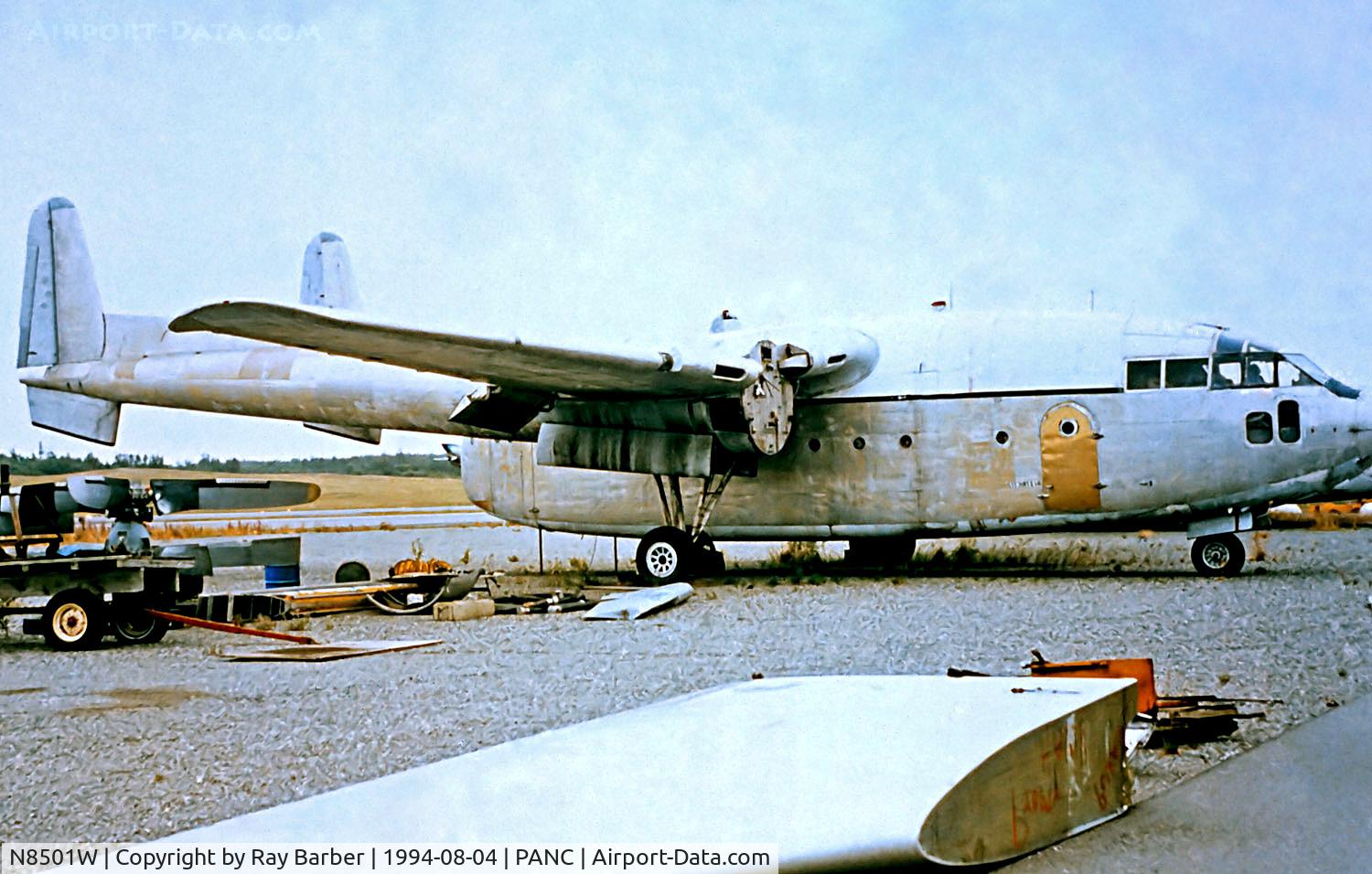 N8501W, 1952 Fairchild C-119F (R4Q-2) Packet C/N 10880, N8501W   Fairchild C-119F Flying Boxcar [10880] Ted Stevens Anchorage Int'l~N 04/08/1994