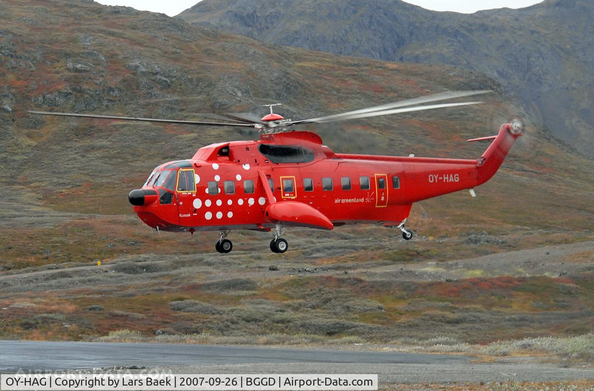 OY-HAG, 1965 Sikorsky S-61N C/N 61268, The last ordinary flight from BGGW to BGGD, my last visit in Groennedal