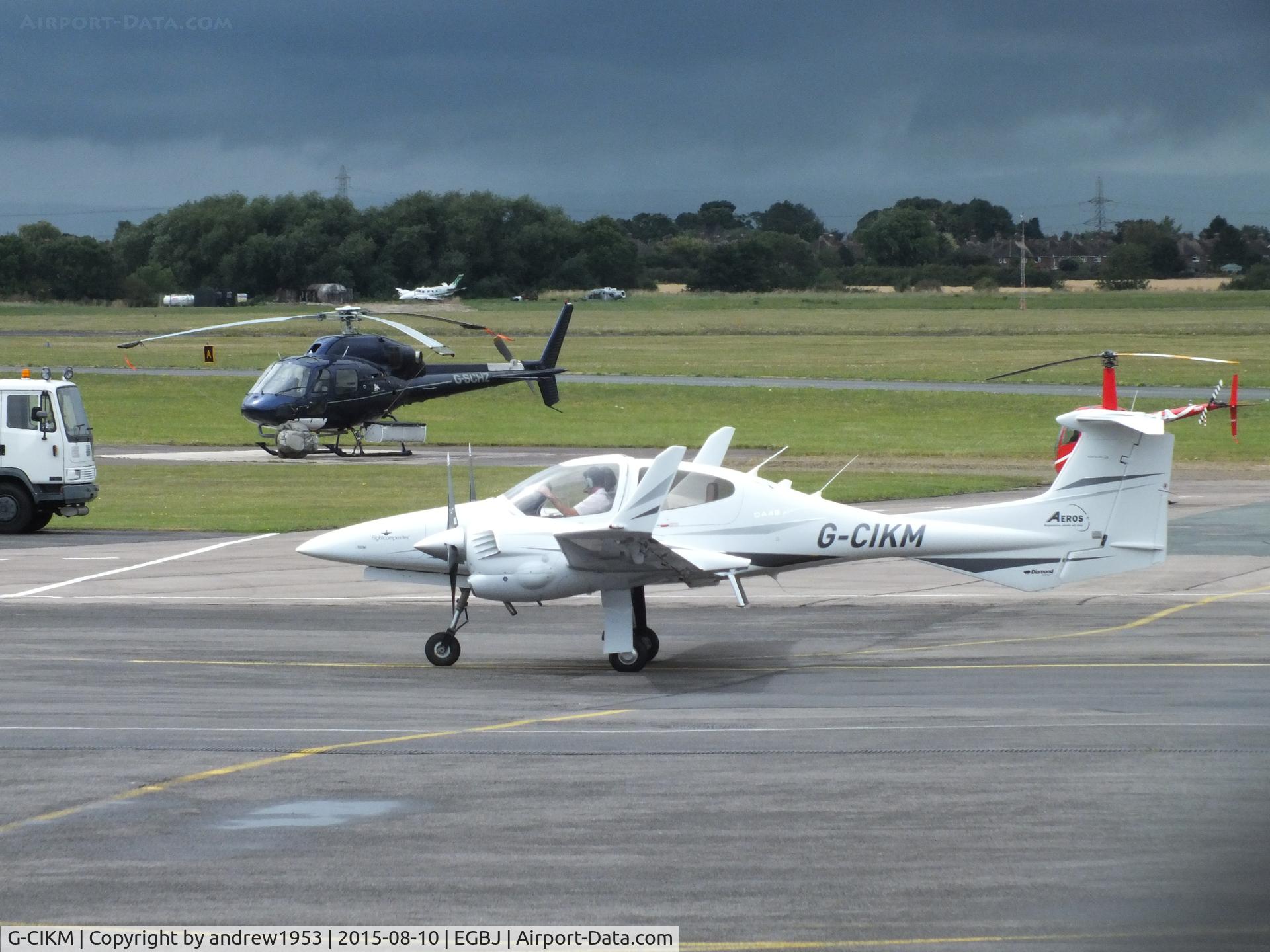 G-CIKM, 2008 Diamond DA-42 Twin Star C/N 42.367, G-CIKM at Gloucestershire Airport.