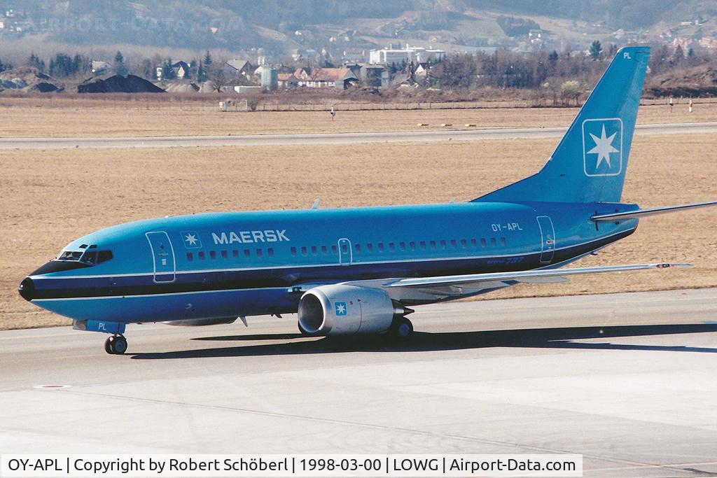 OY-APL, 1998 Boeing 737-5L9 C/N 28996, OY-APL @ LOWG 1998
