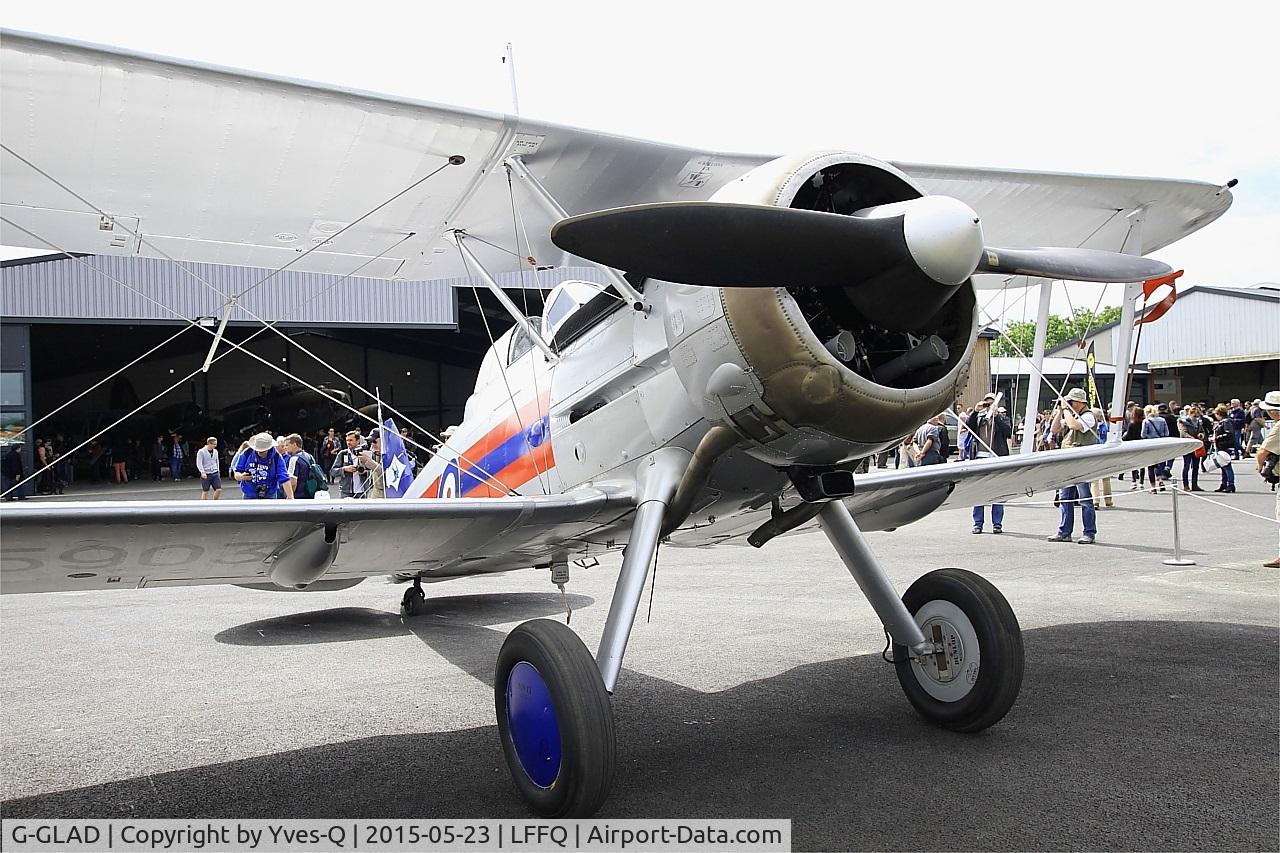 G-GLAD, 1939 Gloster Gladiator Mk2 C/N G5/75751, Gloster Gladiator II, Static display, La Ferté-Alais (LFFQ) Air show 2015