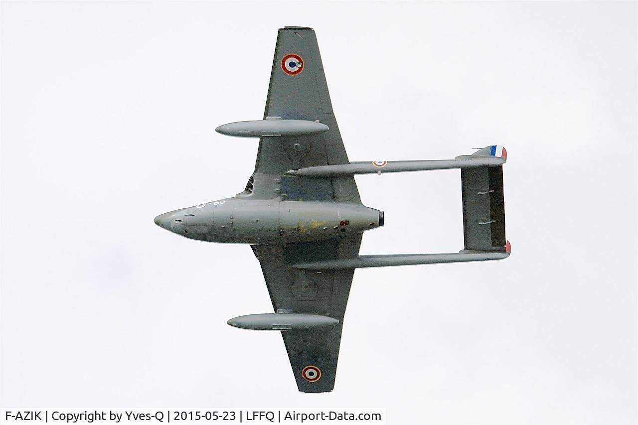 F-AZIK, De Havilland (FFA) Vampire FB.6 (DH-100) C/N 700, De Havilland Vampire FB.6, On display, La Ferté-Alais airfield (LFFQ) Airshow 2015