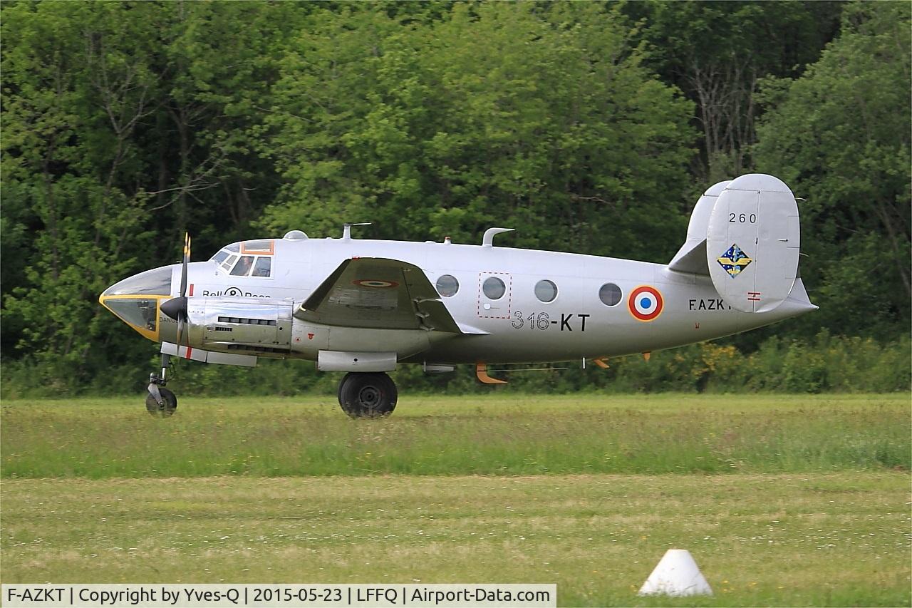 F-AZKT, 1954 Dassault MD-311 Flamant C/N 260, Dassault MD-311 Flamant, Landing, La Ferté-Alais airfield (LFFQ) Airshow 2015
