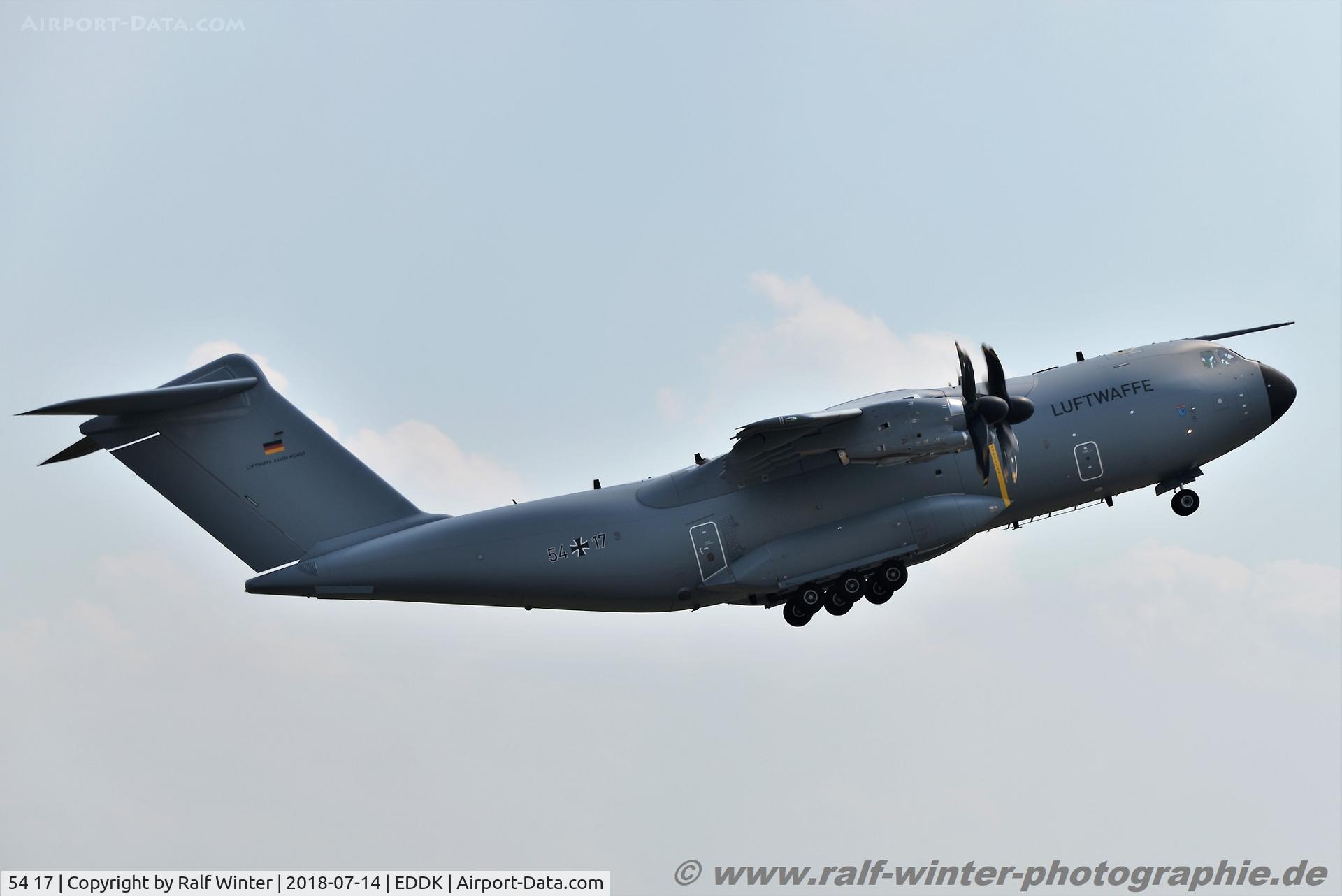 54 17, 2017 Airbus A400M-180 Atlas C/N 067, Airbus A400M-180 - GAF German Air Force - 067 - 54+17 - 14.07.2018 - CGN