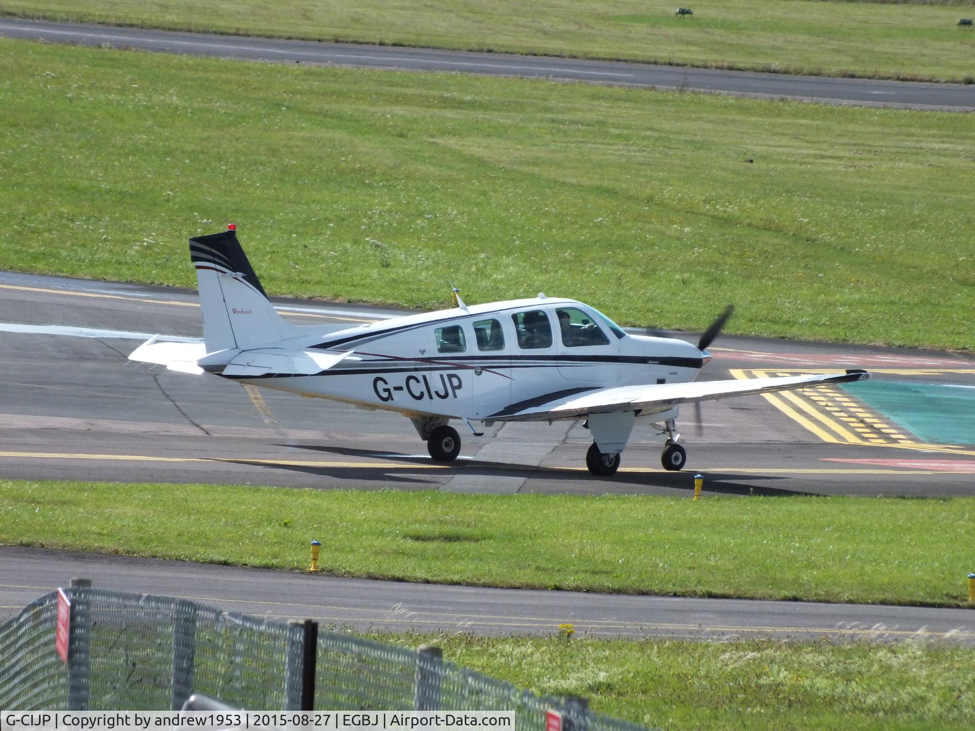 G-CIJP, 1989 Beech B36TC Bonanza C/N EA-492, G-CIJP at Gloucestershire Airport.