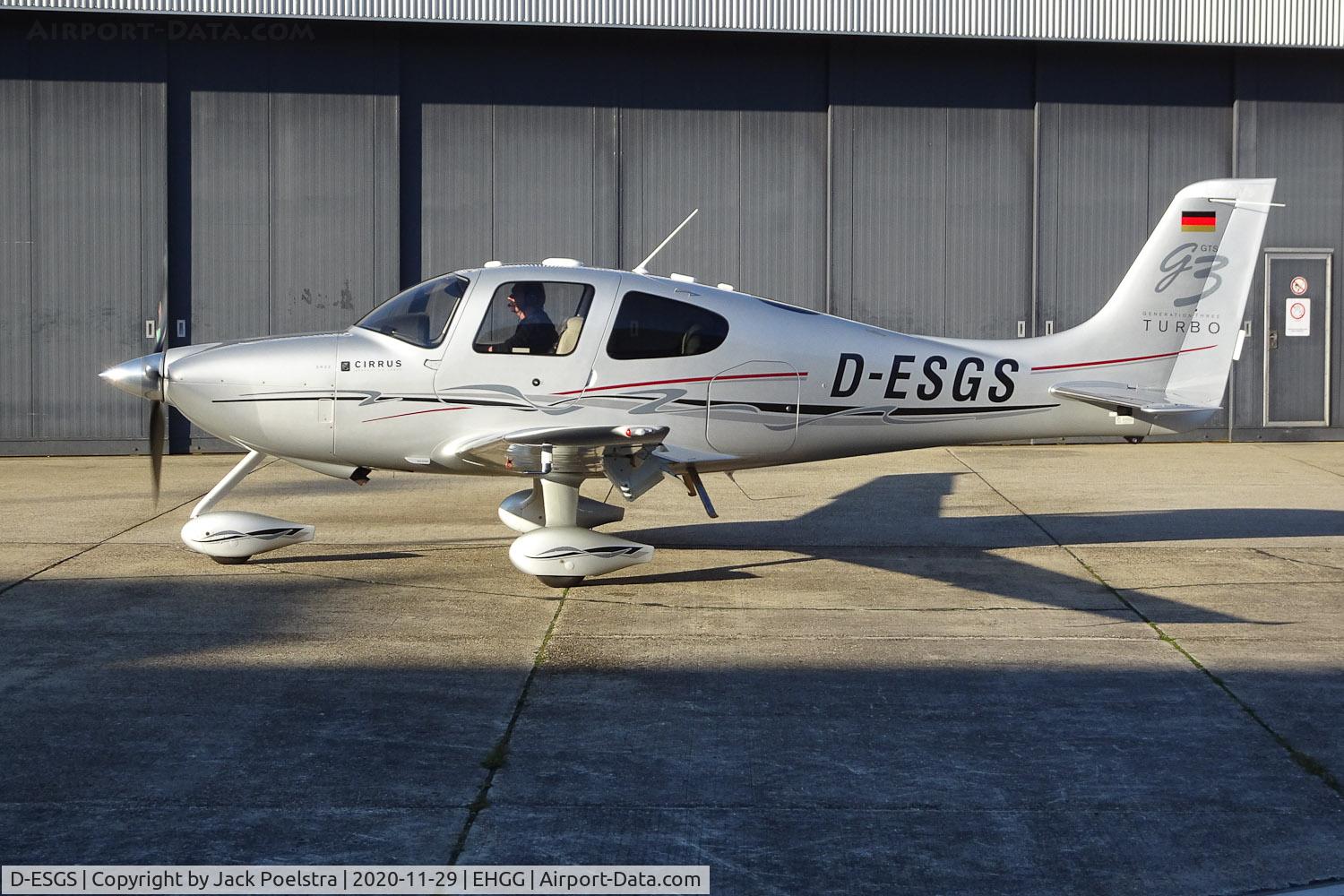 D-ESGS, 2007 Cirrus SR22 GTS G3 C/N 2723, For maintenance at Groningen airport