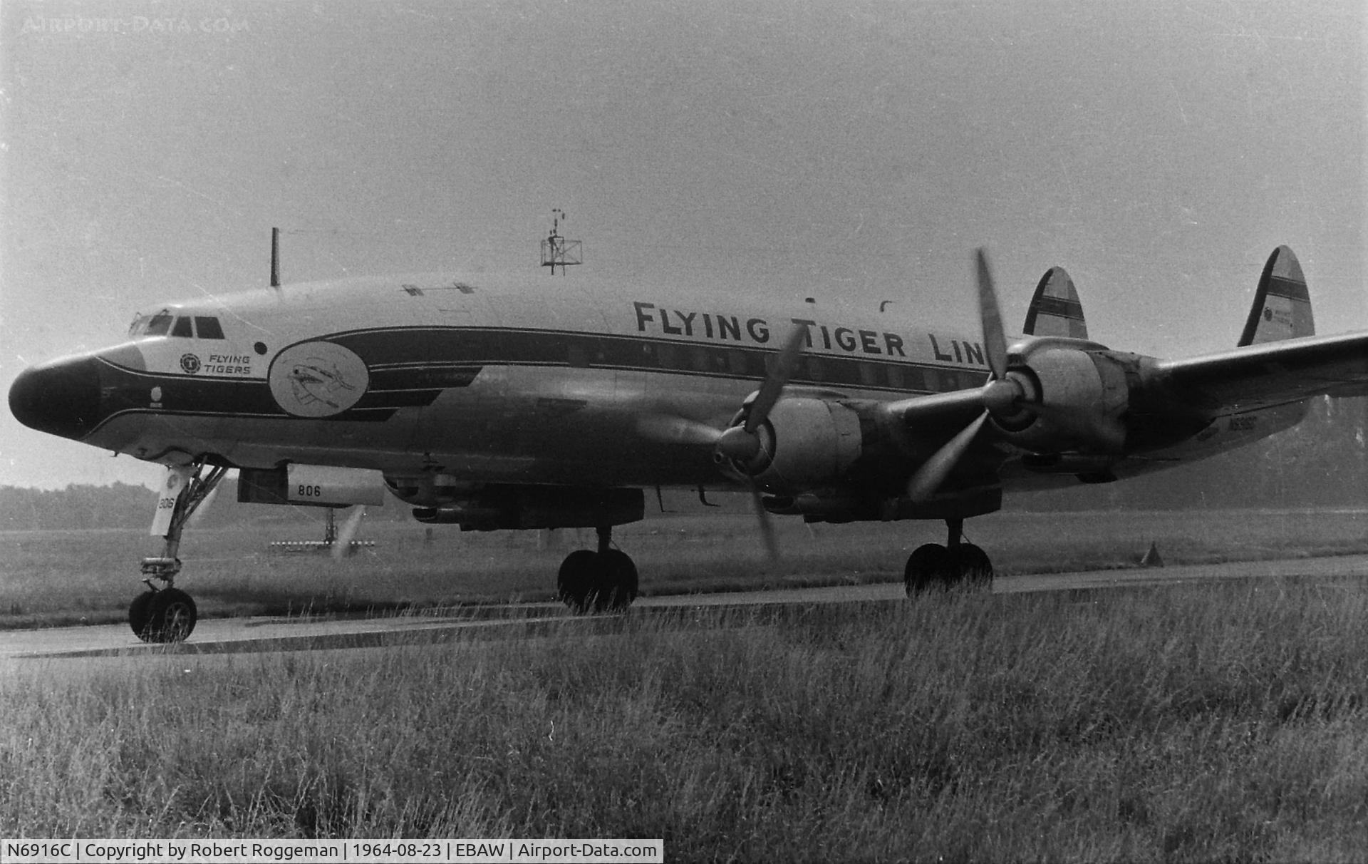 N6916C, 1957 Lockheed L-1049H-82 Super Constellation C/N 4814, FLYING TIGER LINE.
