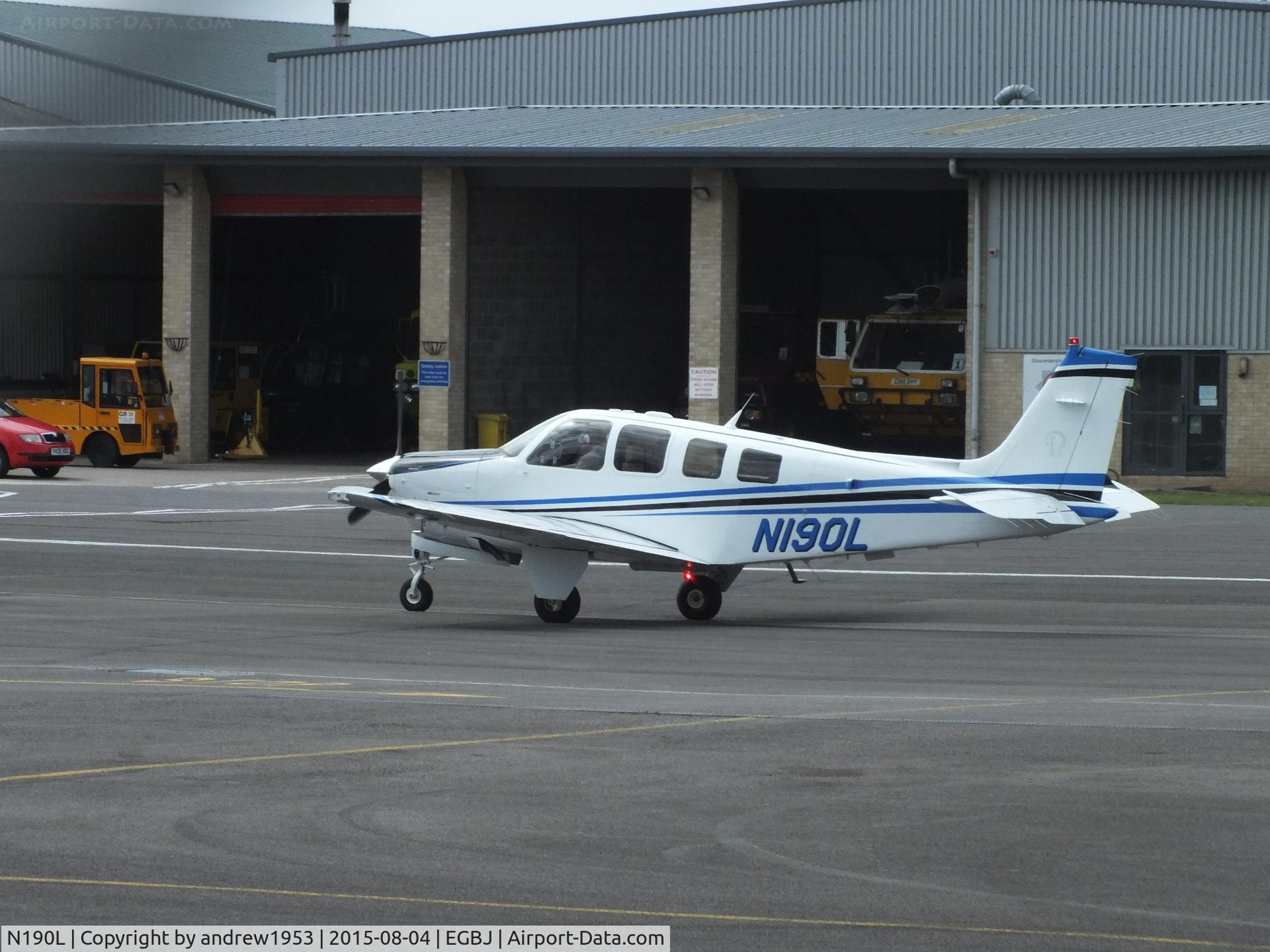 N190L, 2010 Hawker Beechcraft G36 Bonanza C/N E-3932, N190L at Gloucestershire Airport.