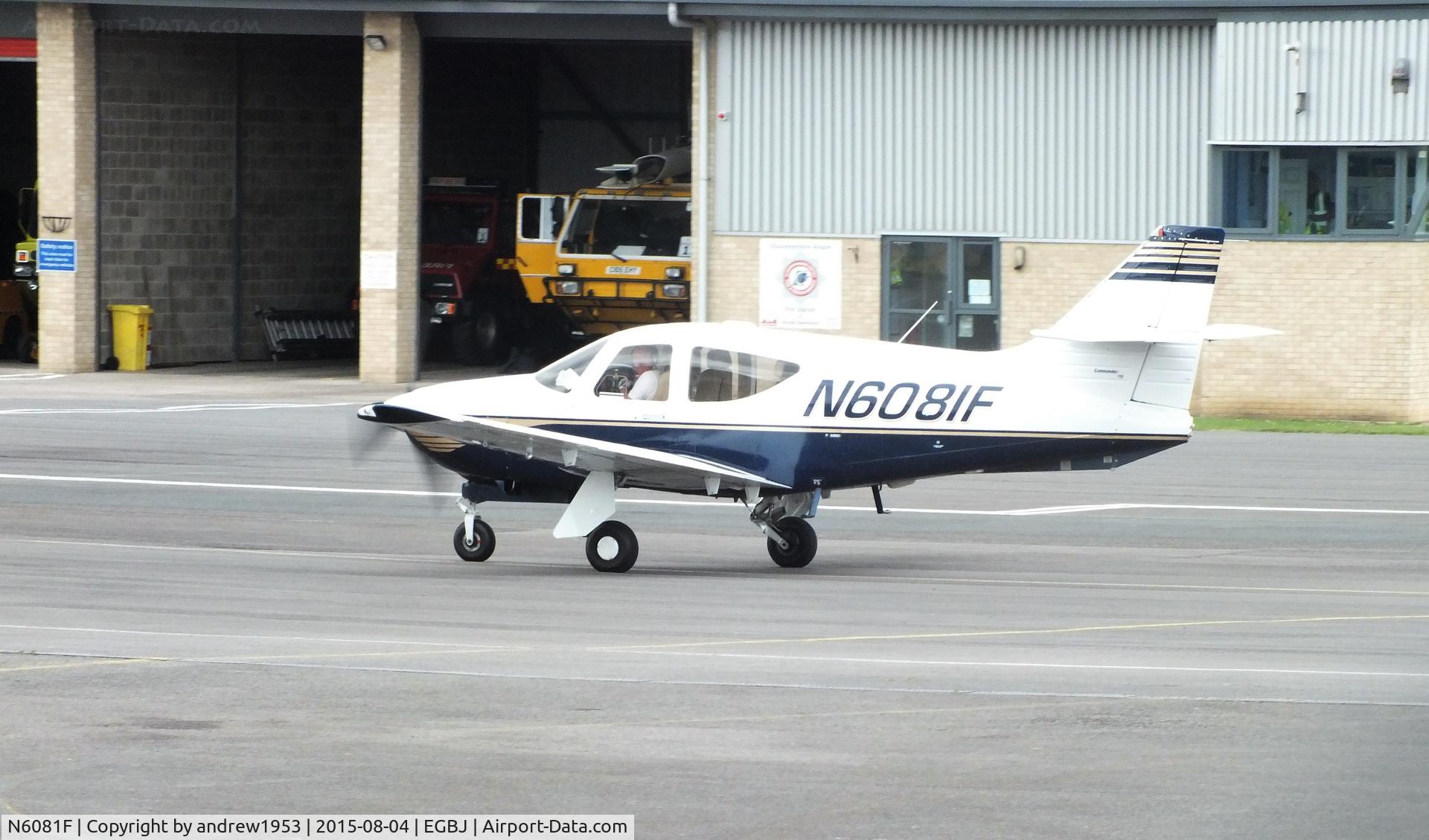 N6081F, 2001 Rockwell Commander 114-B C/N 14681, N6081F at Gloucestershire Airport.