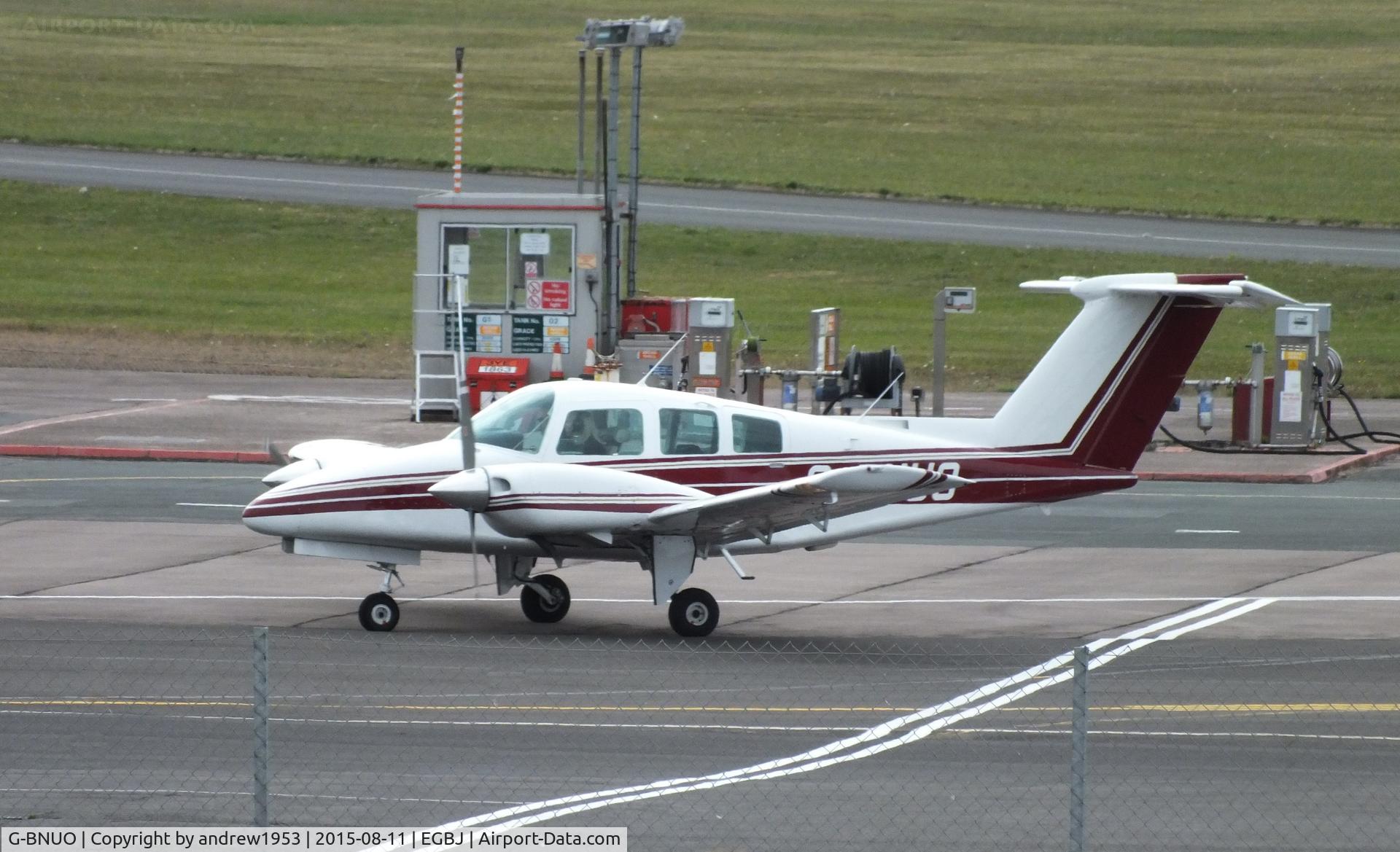 G-BNUO, 1979 Beech 76 Duchess C/N ME-250, G-BNUO at Gloucestershire Airport.
