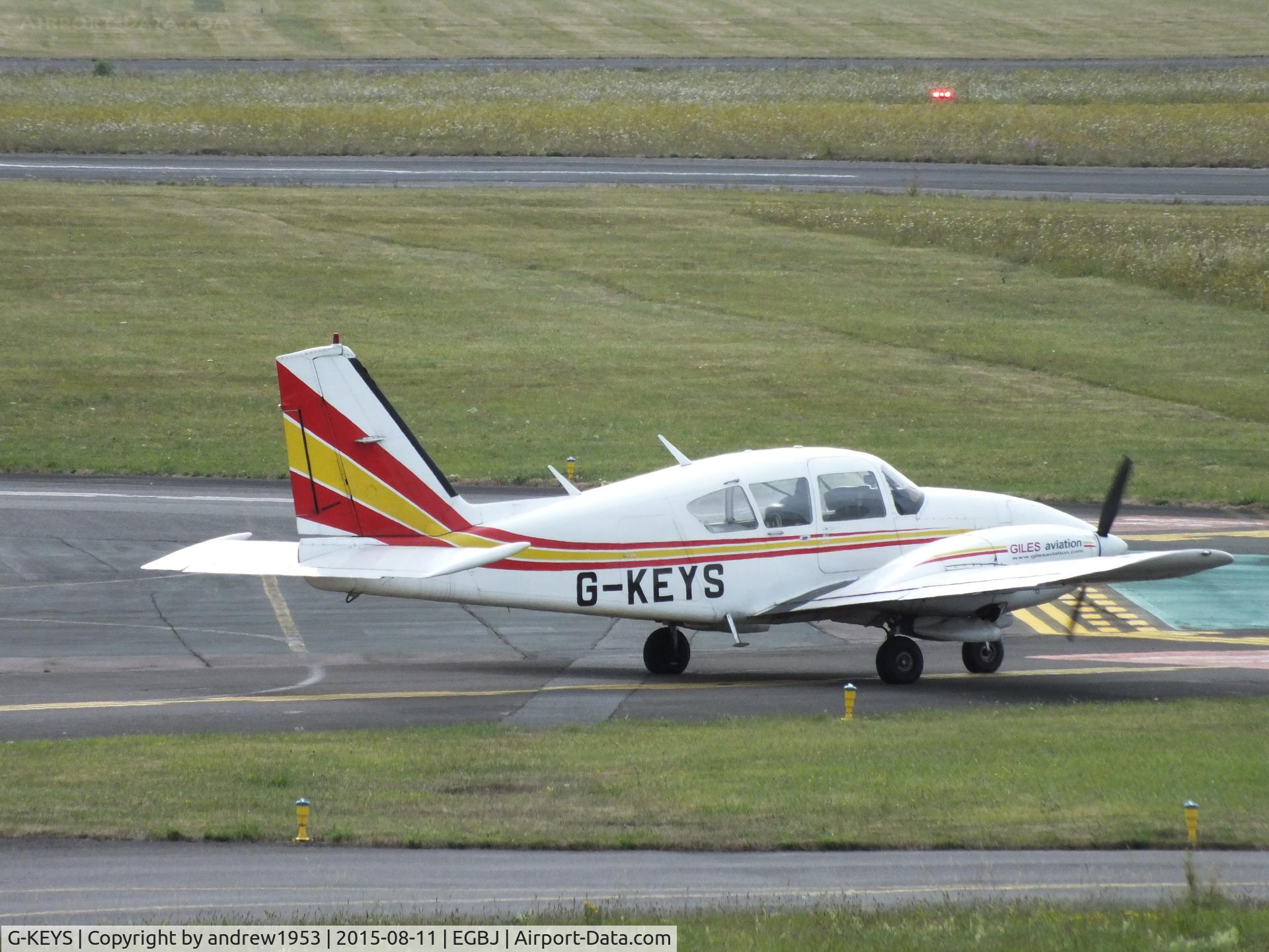 G-KEYS, 1978 Piper PA-23-250 Aztec F C/N 27-7854052, G-KEYS at Gloucestershire Airport.