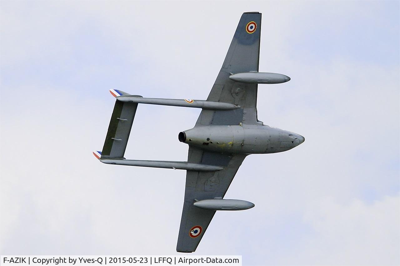 F-AZIK, De Havilland (FFA) Vampire FB.6 (DH-100) C/N 700, De Havilland Vampire FB.6, On display, La Ferté-Alais airfield (LFFQ) Airshow 2015