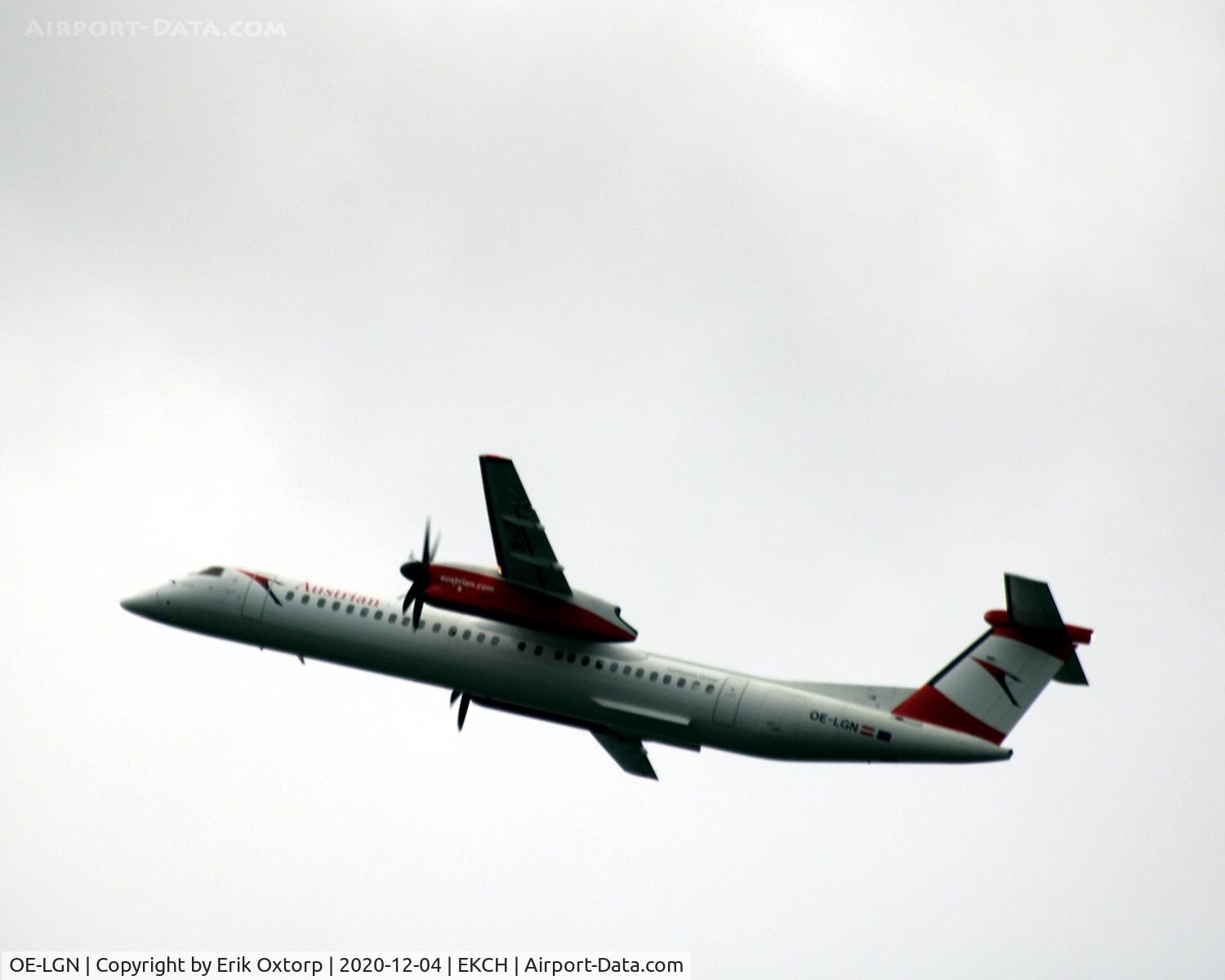 OE-LGN, 2010 De Havilland Canada DHC-8-402Q Dash 8 C/N 4326, OE-LGN taking off rw 22L