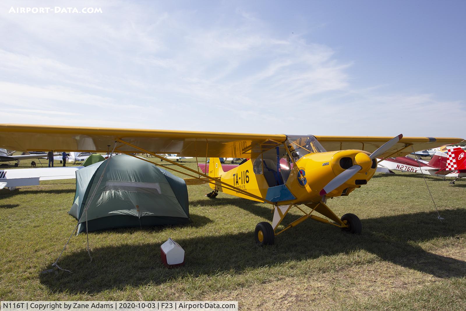 N116T, 1952 Piper PA-18-105 Special C/N 18-2230, 2020 Ranger Antique Airfield Fly-In, Ranger, TX