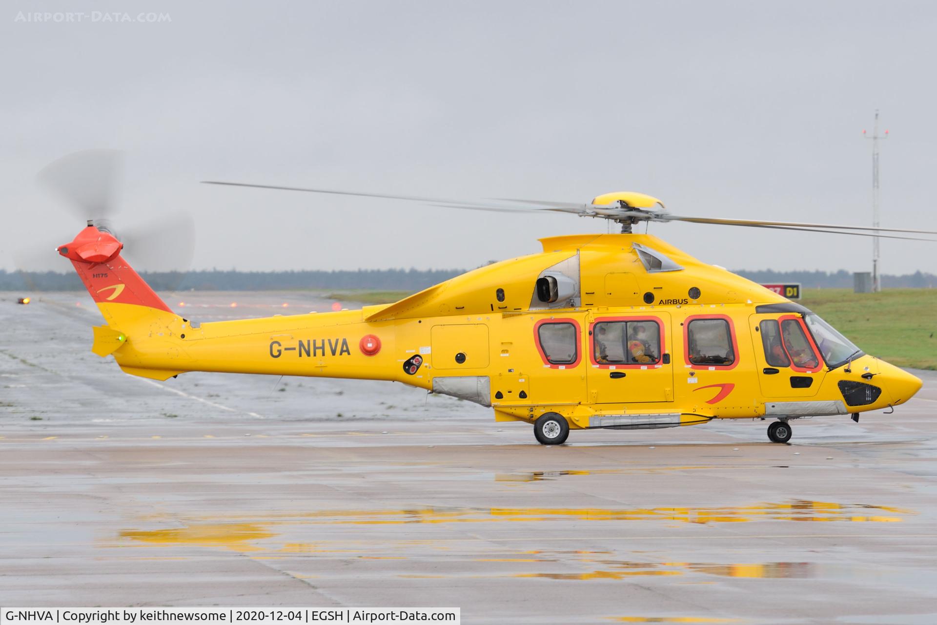G-NHVA, 2019 Airbus Helicopters EC-175B C/N 5042, Visiting Norwich from Aberdeen.