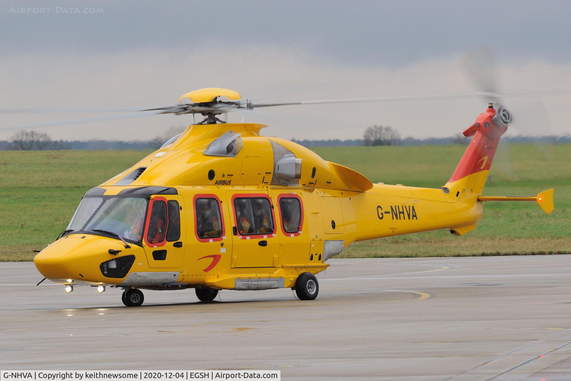 G-NHVA, 2019 Airbus Helicopters EC-175B C/N 5042, Visiting Norwich from Aberdeen.