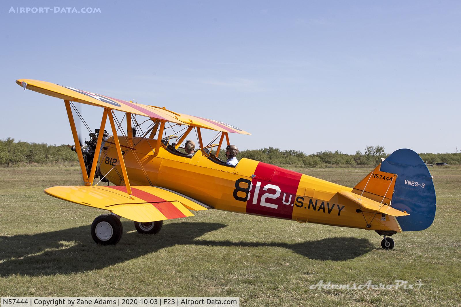 N57444, 1941 Boeing IB75A C/N 75-166, 2020 Ranger Antique Airfield Fly-In, Ranger, TX