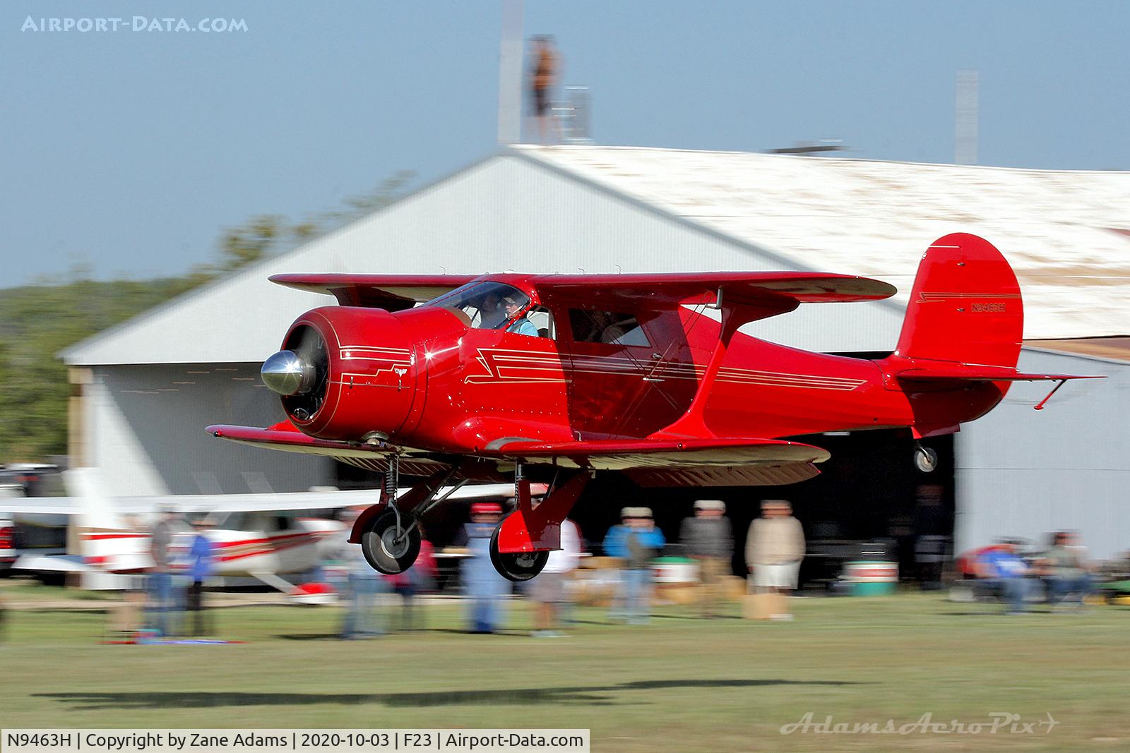N9463H, 1944 Beech D17S Staggerwing C/N 6900, 2020 Ranger Antique Airfield Fly-In, Ranger, TX