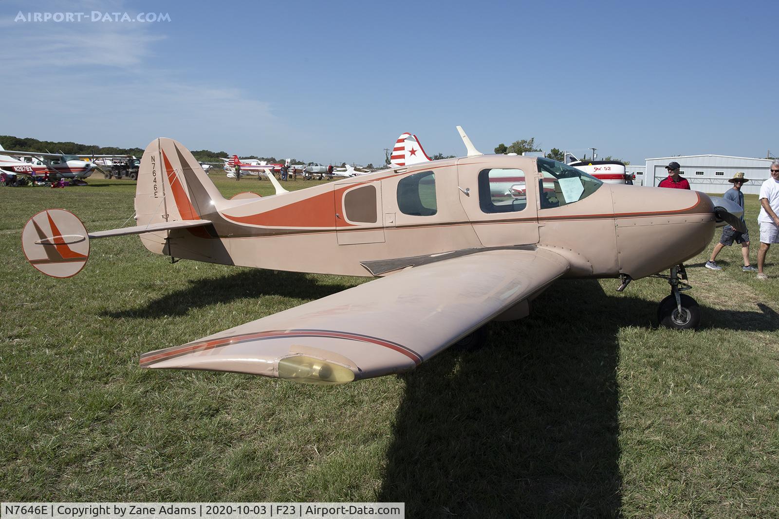 N7646E, 1959 Bellanca 14-19-3 Cruisair Senior C/N 4148, 2020 Ranger Antique Airfield Fly-In, Ranger, TX