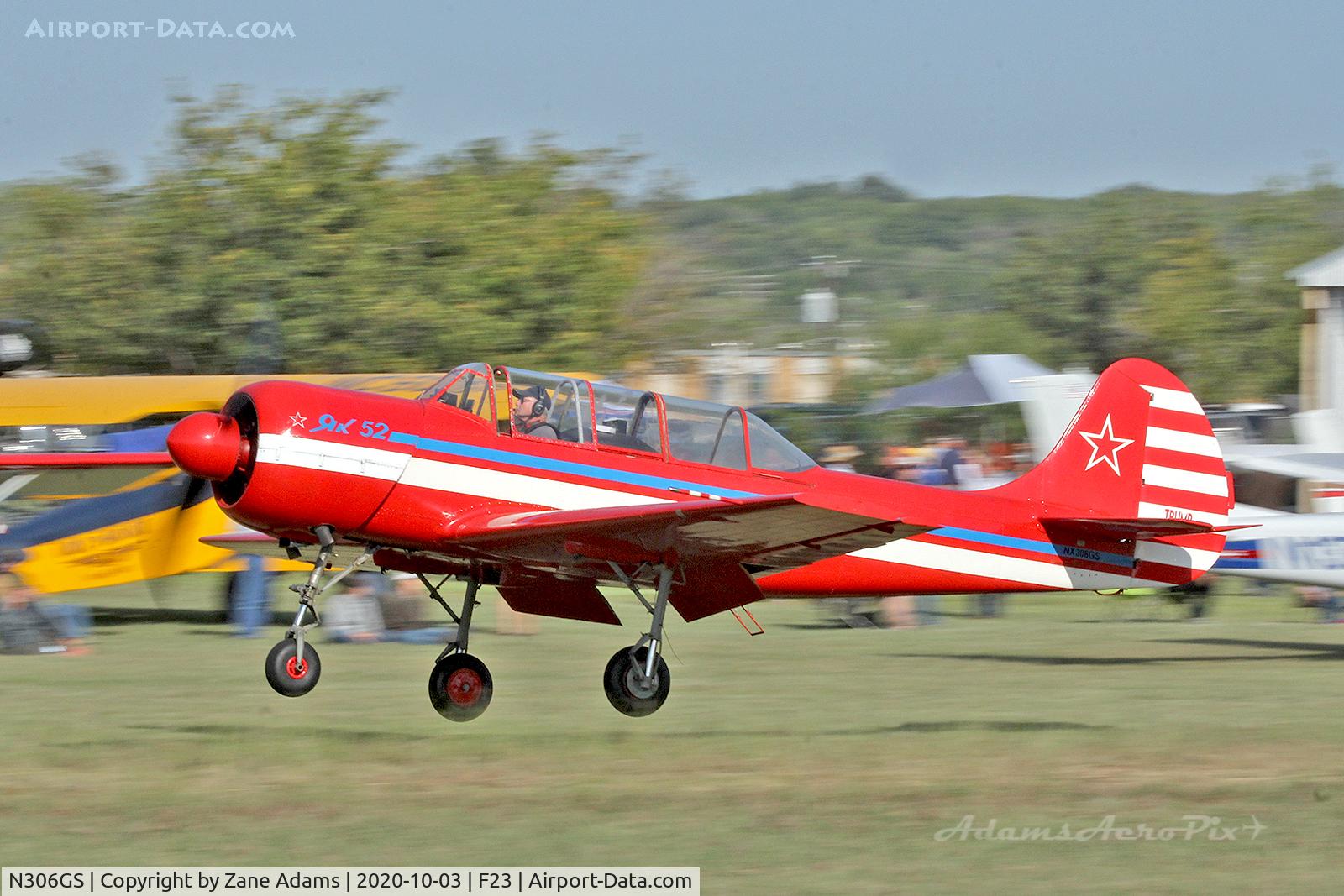 N306GS, 1986 Yakovlev Yak-52 C/N 866613, 2020 Ranger Antique Airfield Fly-In, Ranger, TX
