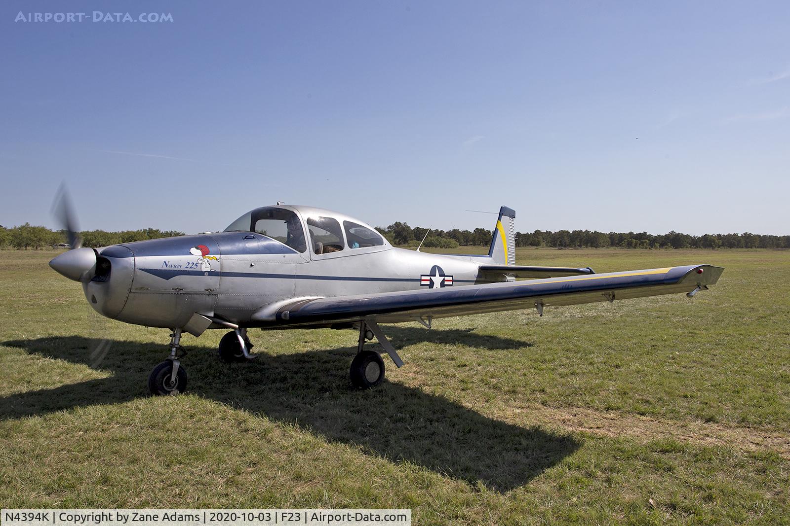 N4394K, 1948 Ryan Navion A C/N NAV-4-1394, 2020 Ranger Antique Airfield Fly-In, Ranger, TX