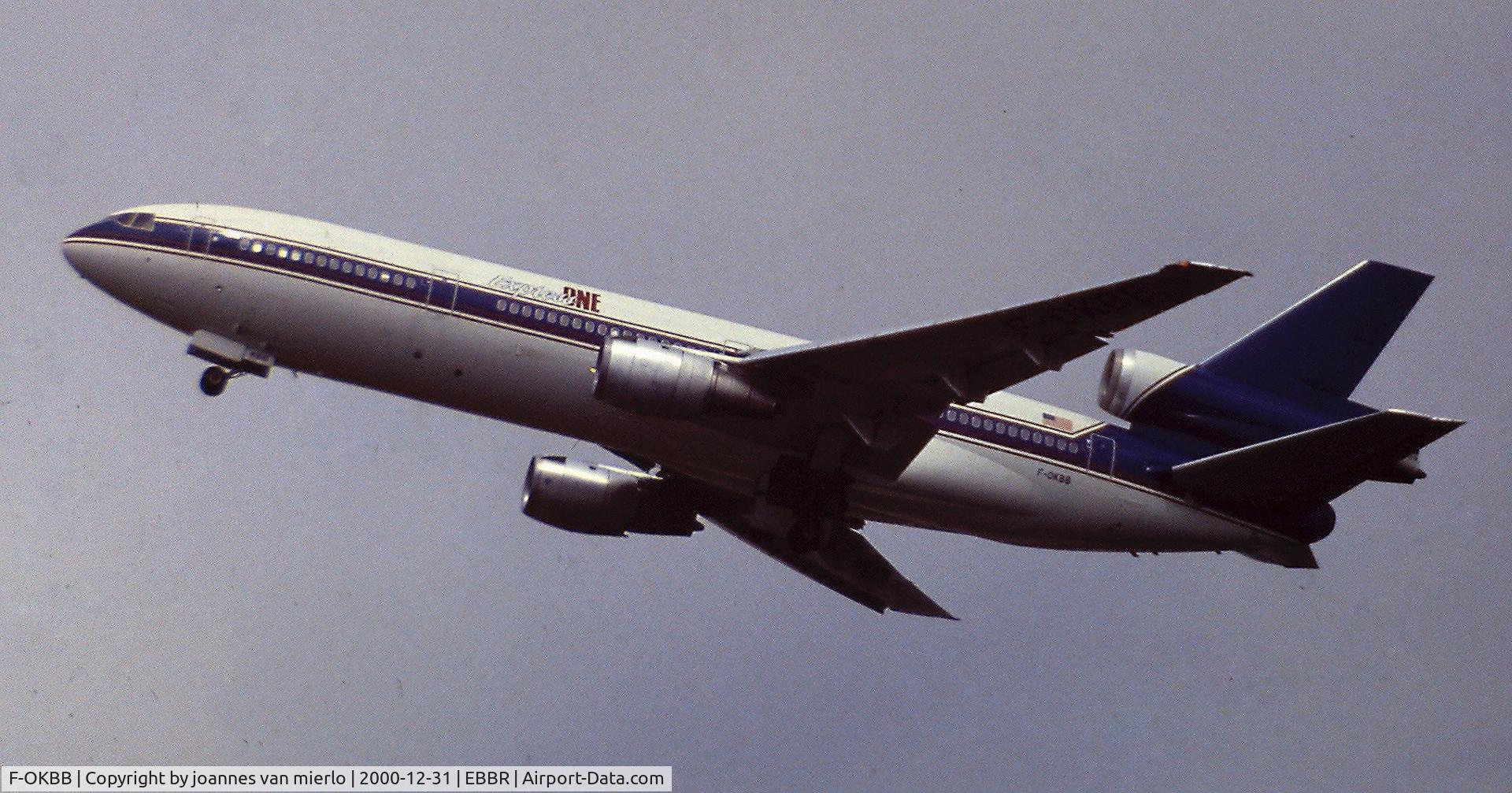 F-OKBB, 1978 McDonnell Douglas DC-10-30 C/N 46981, T/O BRU 25R scan from slide