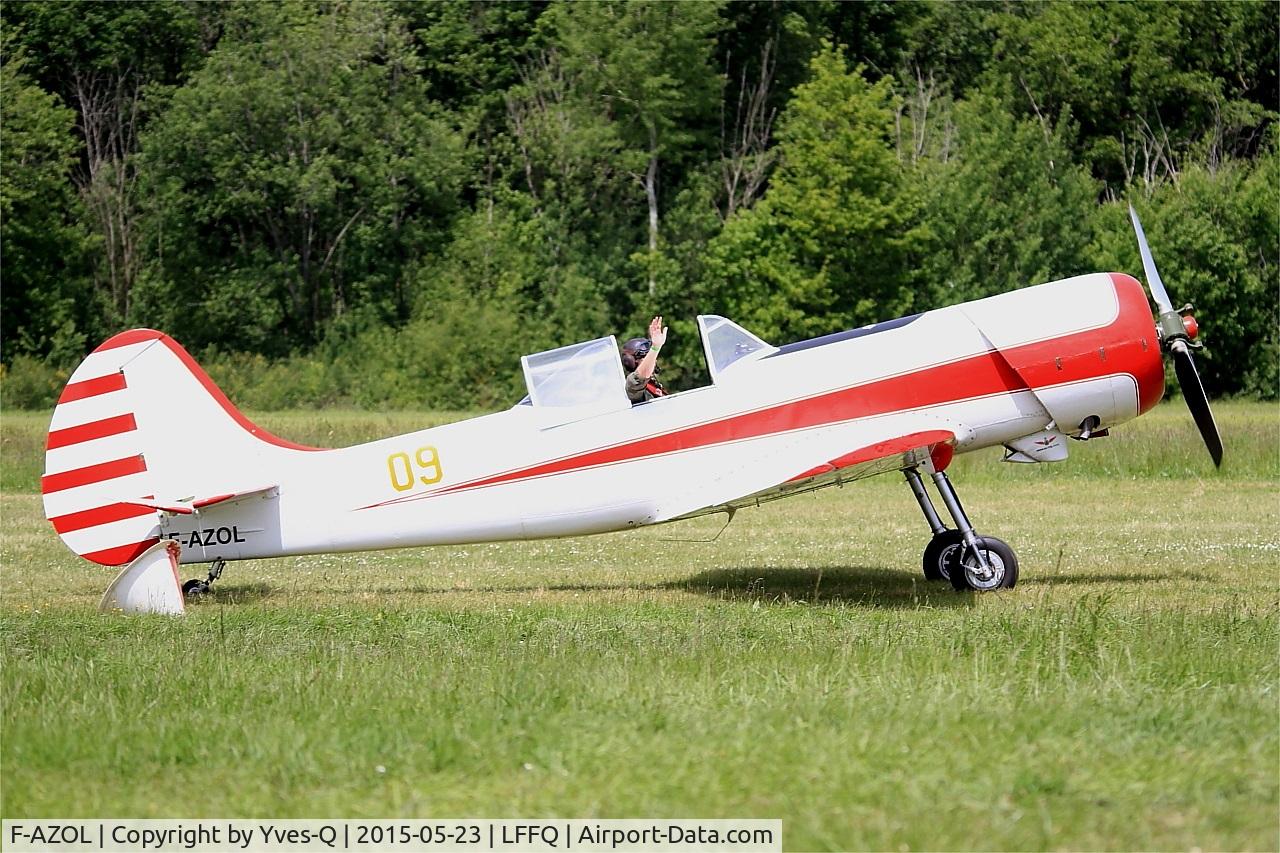F-AZOL, 1977 Yakovlev Yak-50 C/N 77-1009, Yakovlev YAK-50, Taxiing to parking area, La Ferté-Alais airfield (LFFQ) Airshow 2015