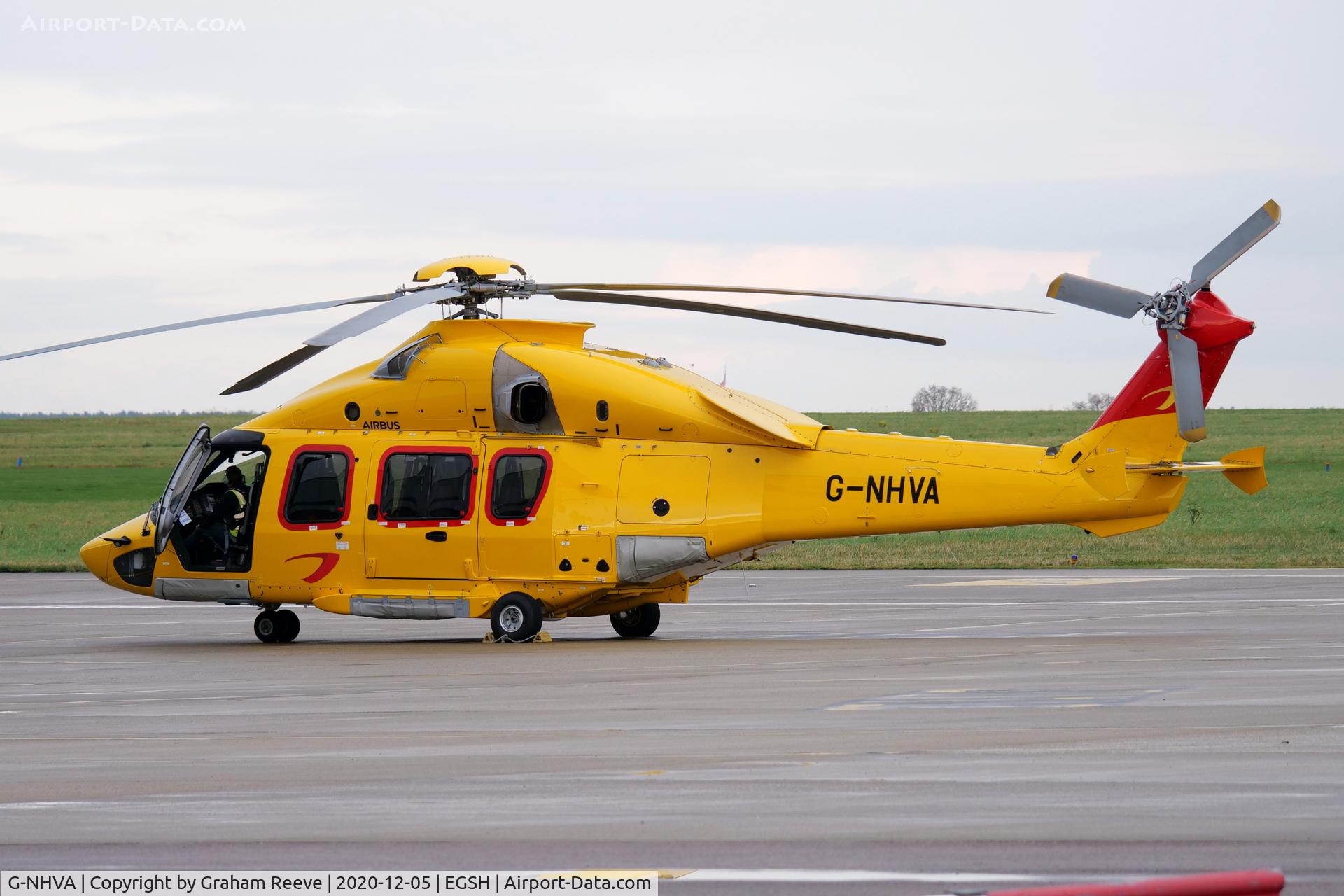 G-NHVA, 2019 Airbus Helicopters EC-175B C/N 5042, Parked at Norwich.