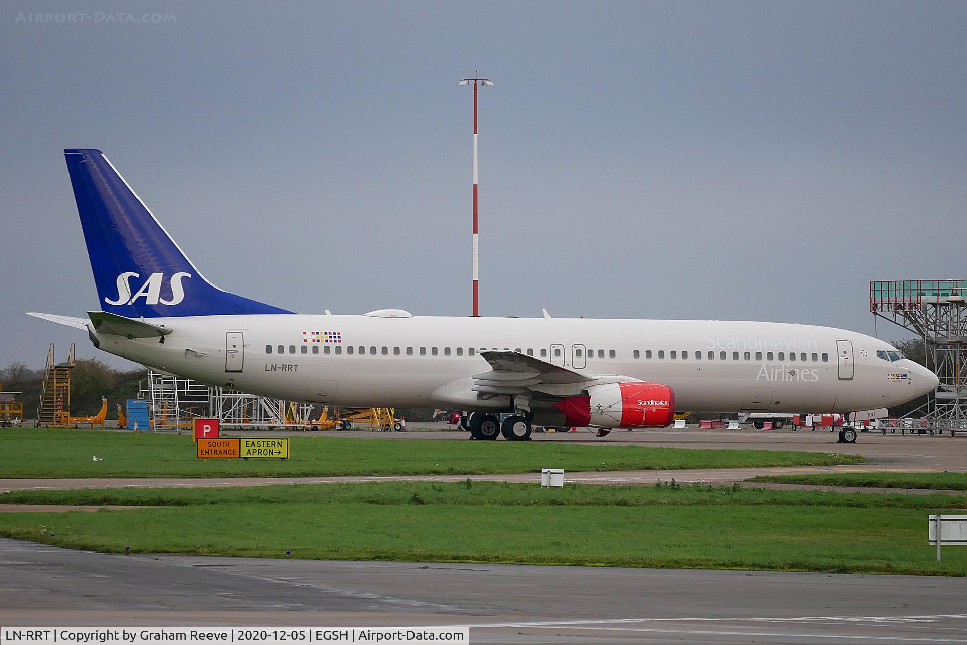 LN-RRT, 2001 Boeing 737-883 C/N 28326, Parked at Norwich.