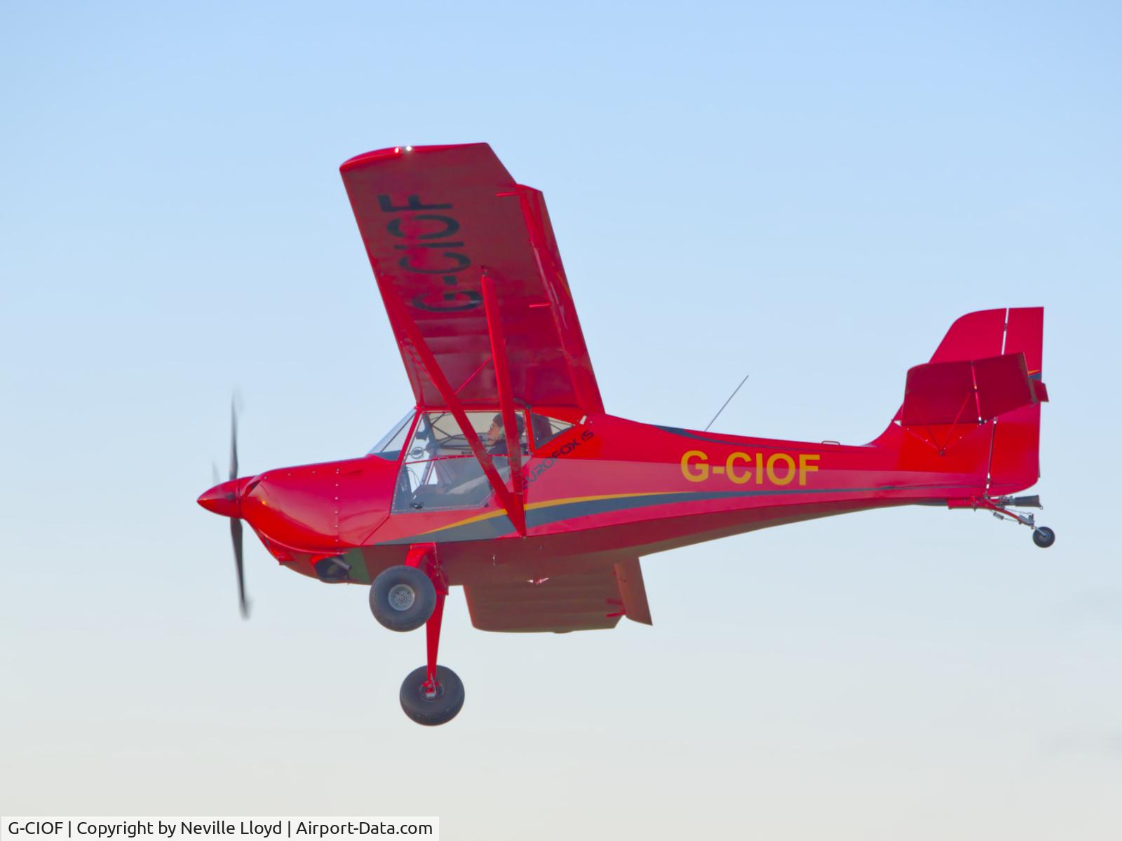 G-CIOF, 2015 Eurofox 912(IS) C/N LAA 376-15329, In bound at Sutton Bank Gliding Club late afternoon 2 Dec 2020