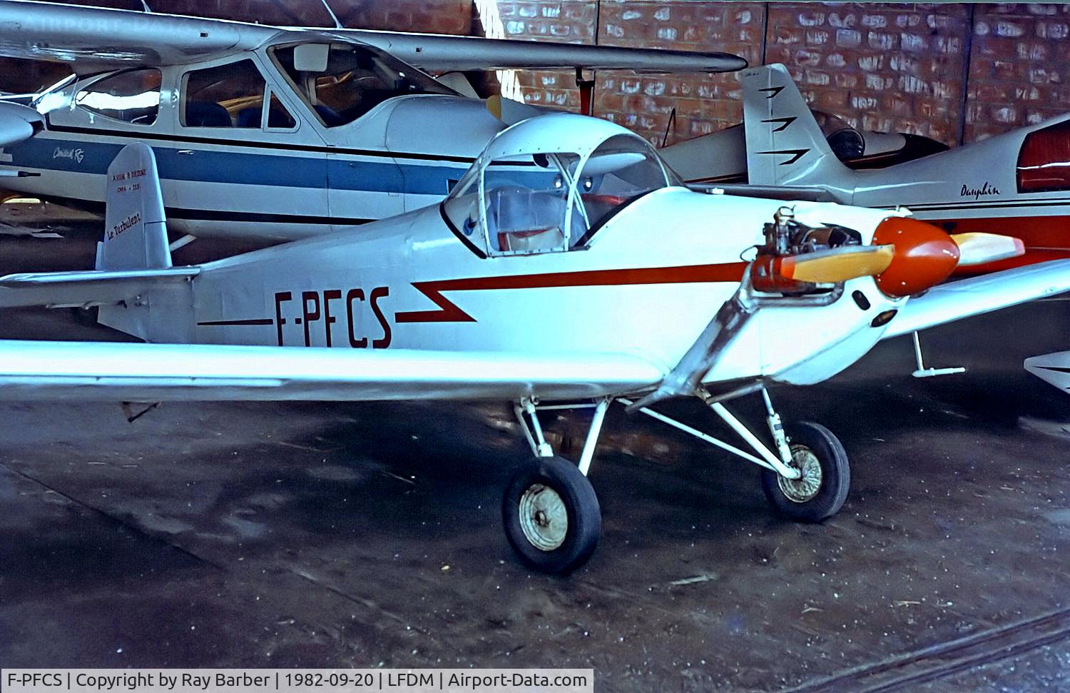 F-PFCS, Druine D-31 C/N 119, F-PFCS   Druine D.31 Turbulent [119] Marmande-Virazeil~F 20/09/1982