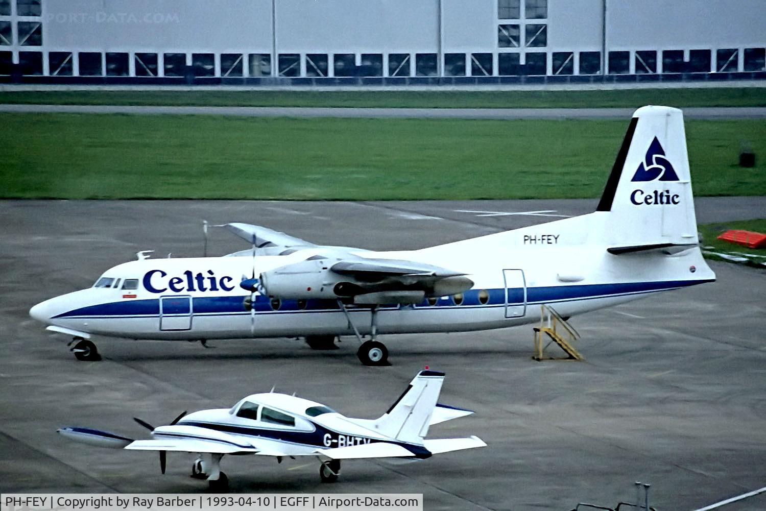 PH-FEY, 1963 Fokker F-27-200 Friendship C/N 10233, PH-FEY   Fokker F-27-200 Friendship [10233] (Celtic Airways) Cardiff-(Rhoose)~G 10/04/1993