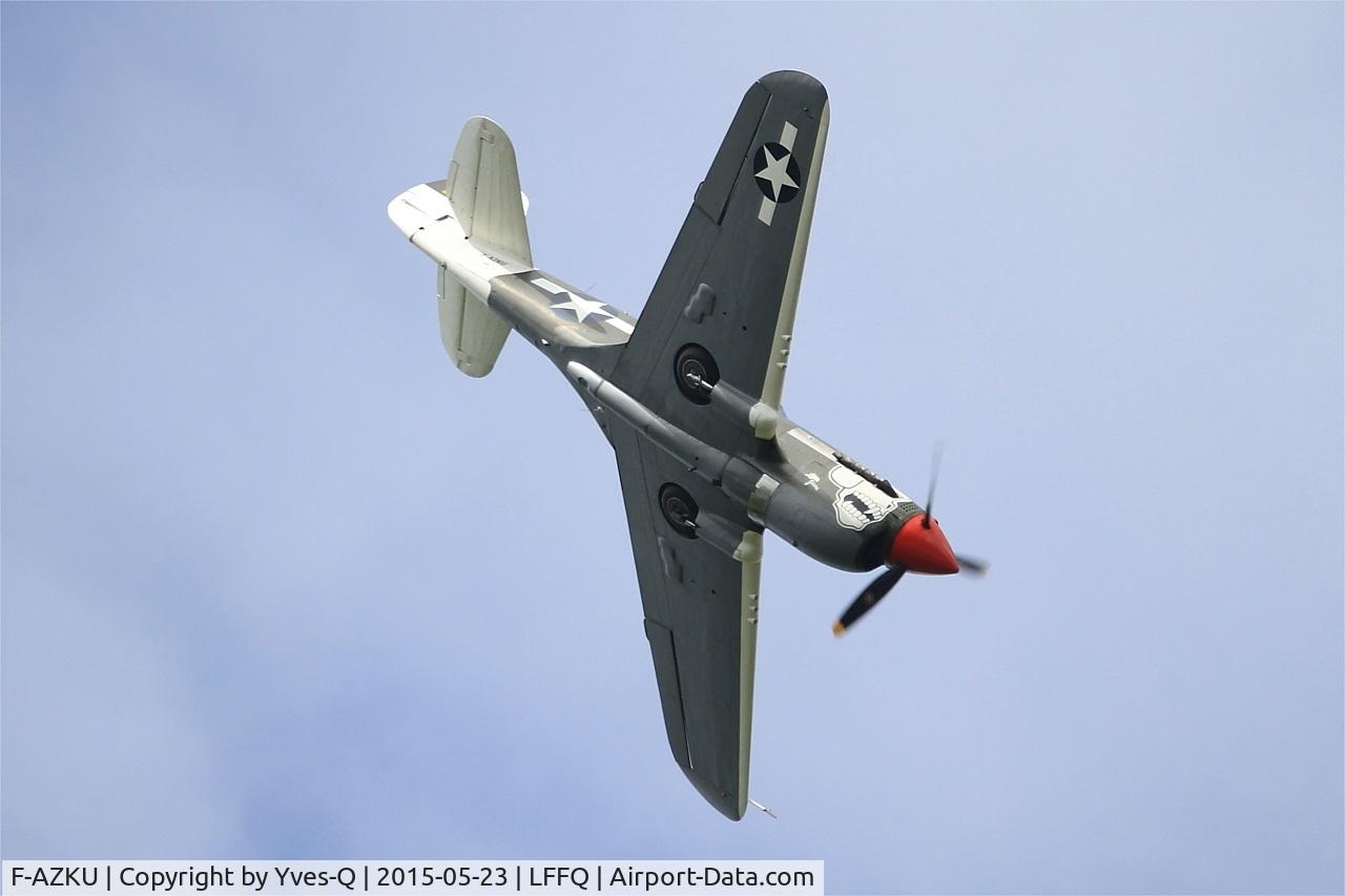 F-AZKU, 1942 Curtiss P-40N Warhawk C/N 29677, Curtiss P-40N Warhawk, On display, La Ferté-Alais Airfield (LFFQ) Air Show 2015