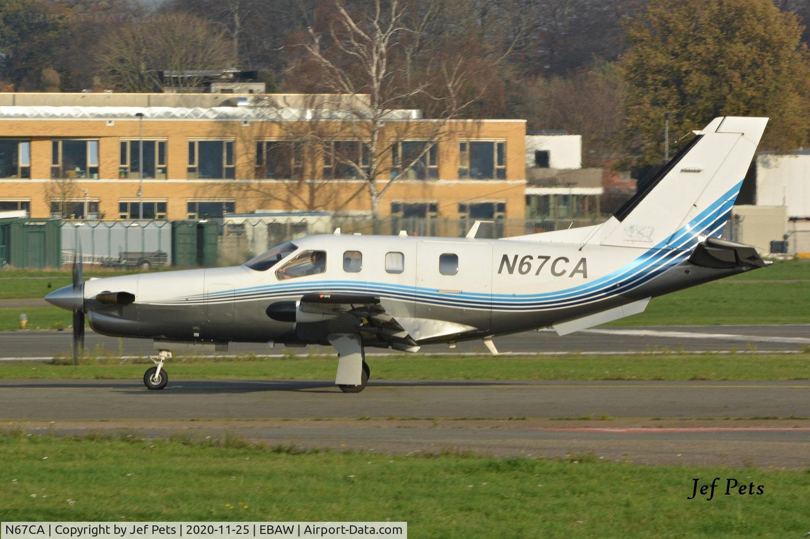 N67CA, 2008 Socata TBM-700N C/N 456, At Antwerp Airport.