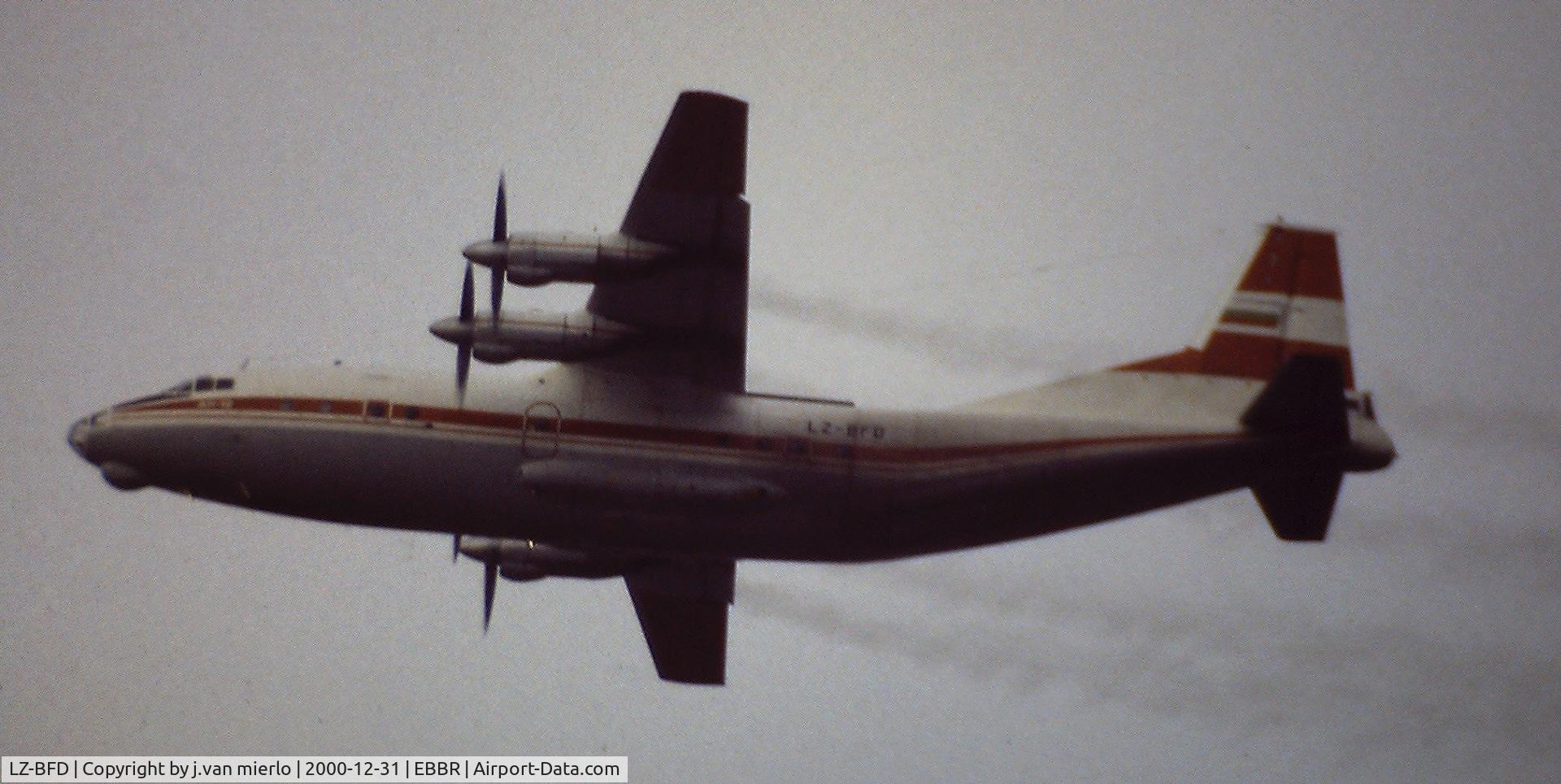 LZ-BFD, Antonov An-12BP C/N 5343005, BRU T/O 25R 90s sacn from slide