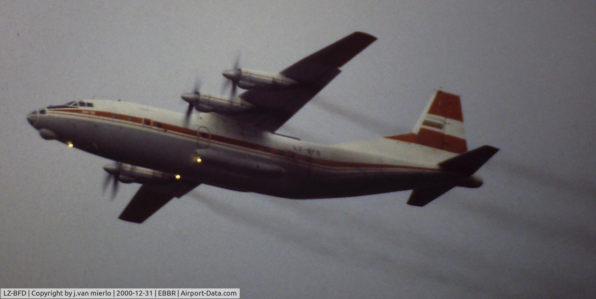 LZ-BFD, Antonov An-12BP C/N 5343005, BRU T/O 25R 90s scan from slide