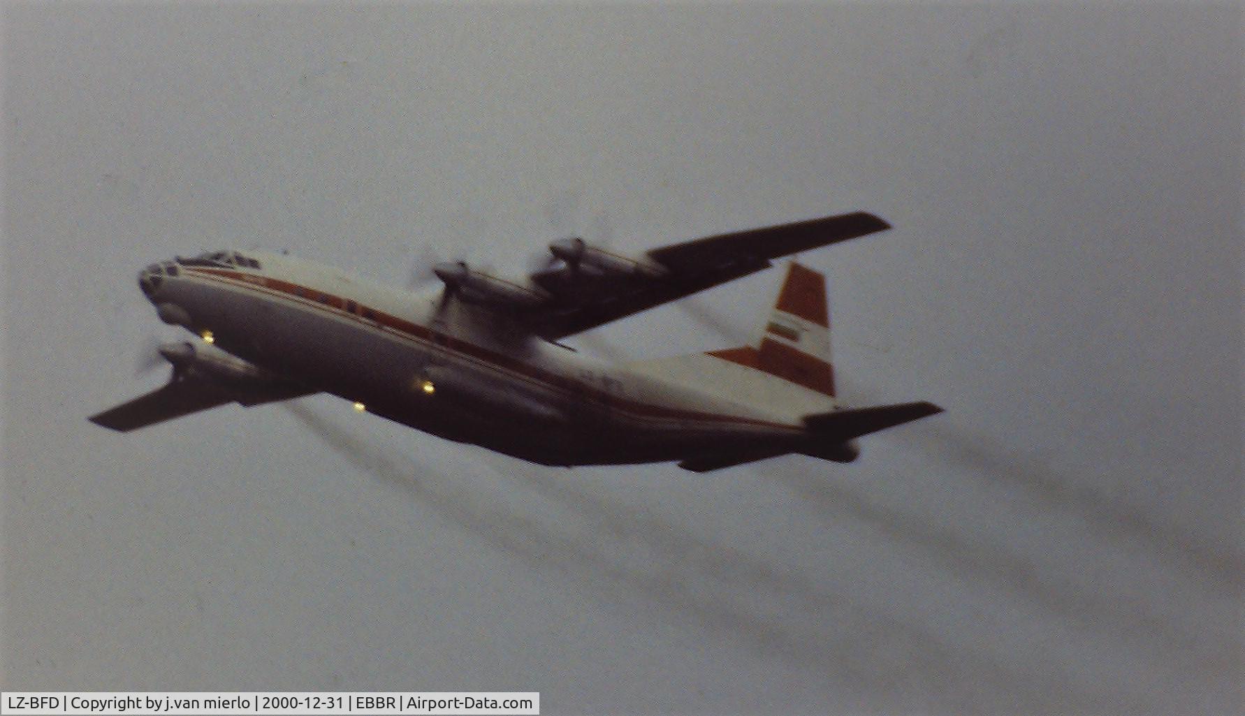 LZ-BFD, Antonov An-12BP C/N 5343005, BRU T/O 25R 90s scan from slide