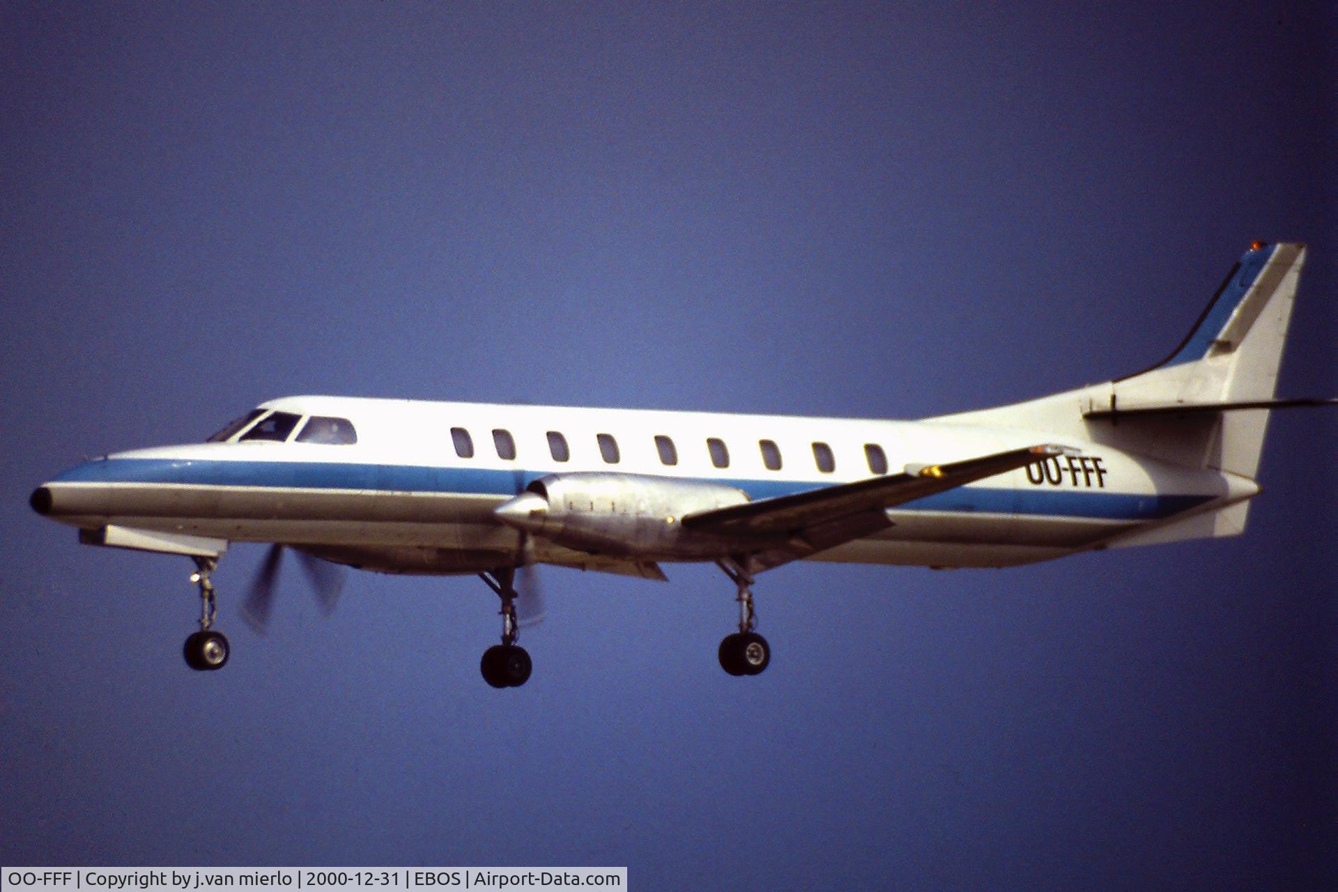 OO-FFF, 1986 Fairchild SA-227AC Metro III C/N AC-644B, Scan from slide