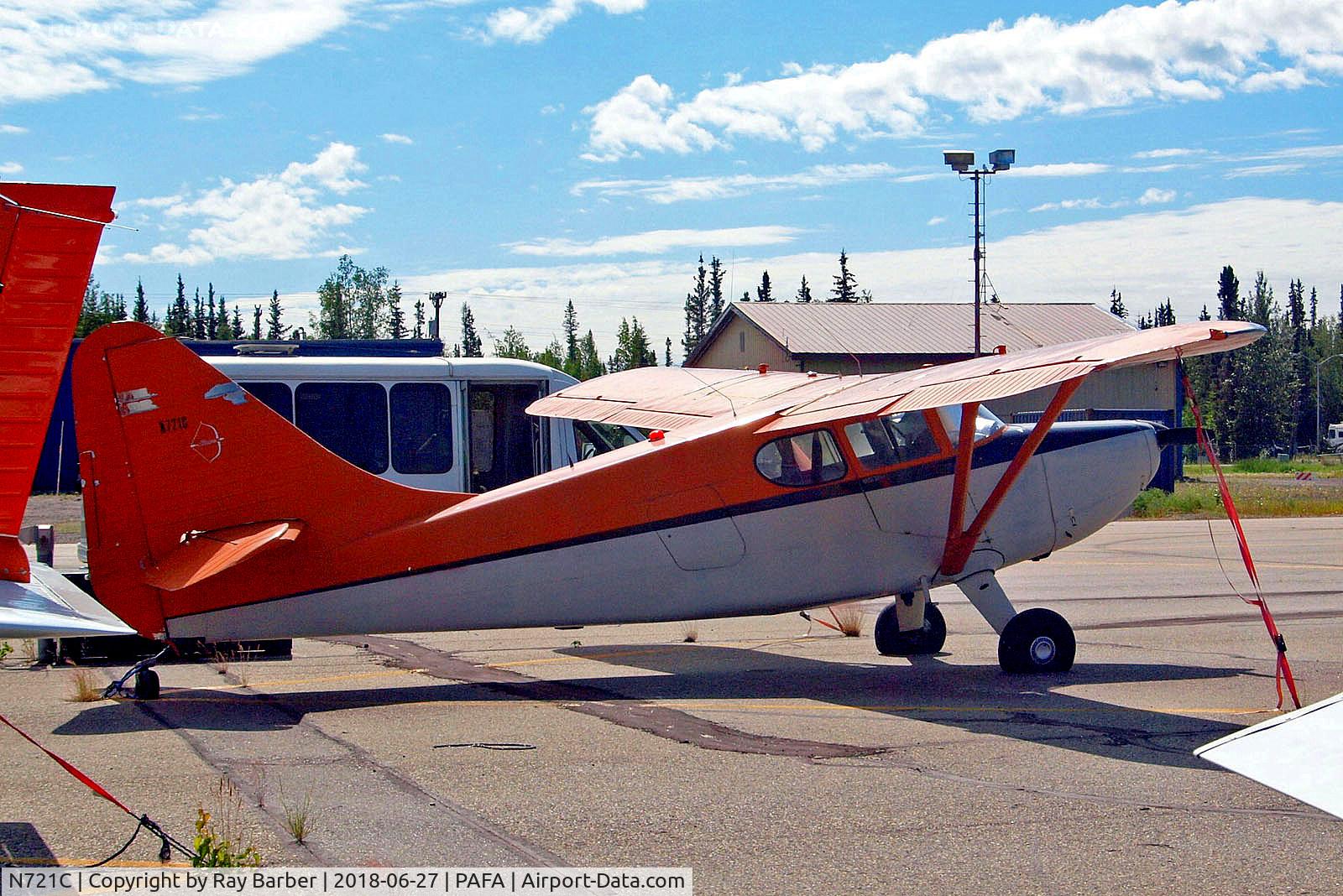 N721C, 1947 Stinson 108-3 Voyager C/N 108-3721, N721C   Stinson 108-3 Voyager [108-3721] Fairbanks Int'l~N 27/06/2018