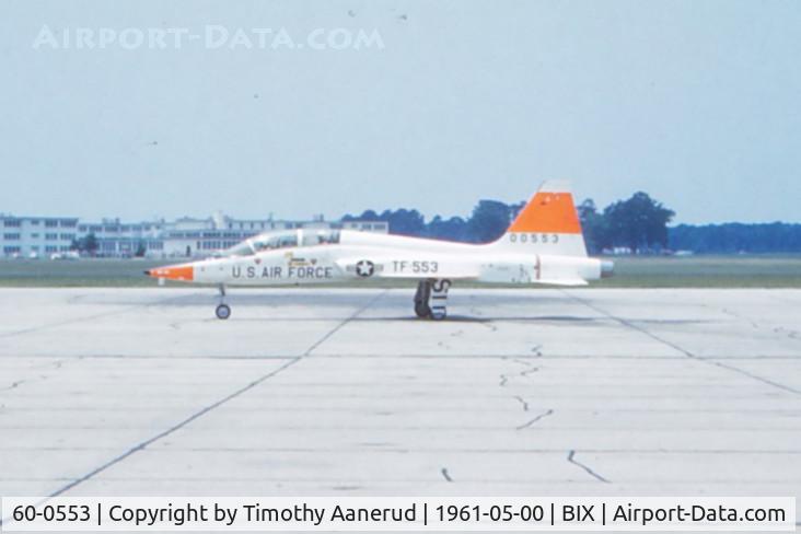 60-0553, 1960 Northrop T-38A Talon C/N N.5126, 60-0553, 1960 Northrop T-38C Talon, c/n: N.5126. Photo taken by my Grandfather Oscar Aanerud who was at Keelser AFB because my father was graduating from Air Force Tech school
