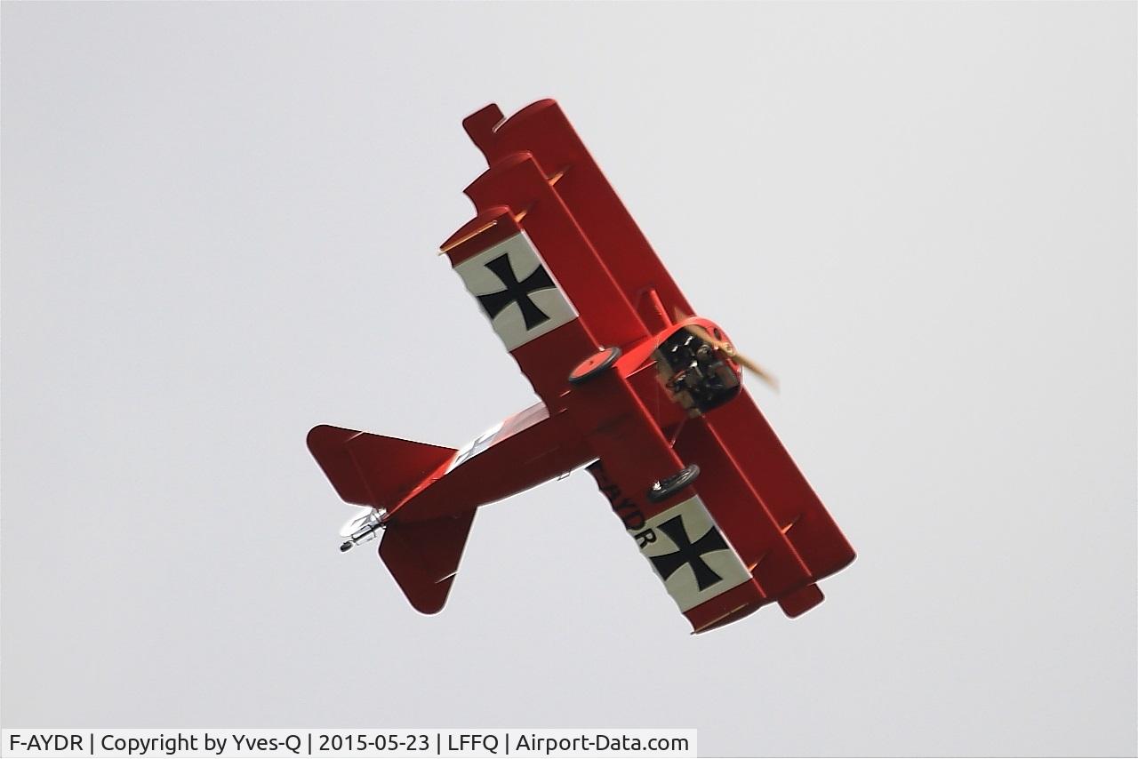 F-AYDR, 2011 Fokker Dr.1 Triplane Replica C/N 11178, Fokker Dr.1 Triplane Replica, On display, La Ferté-Alais airfield (LFFQ) Airshow 2015